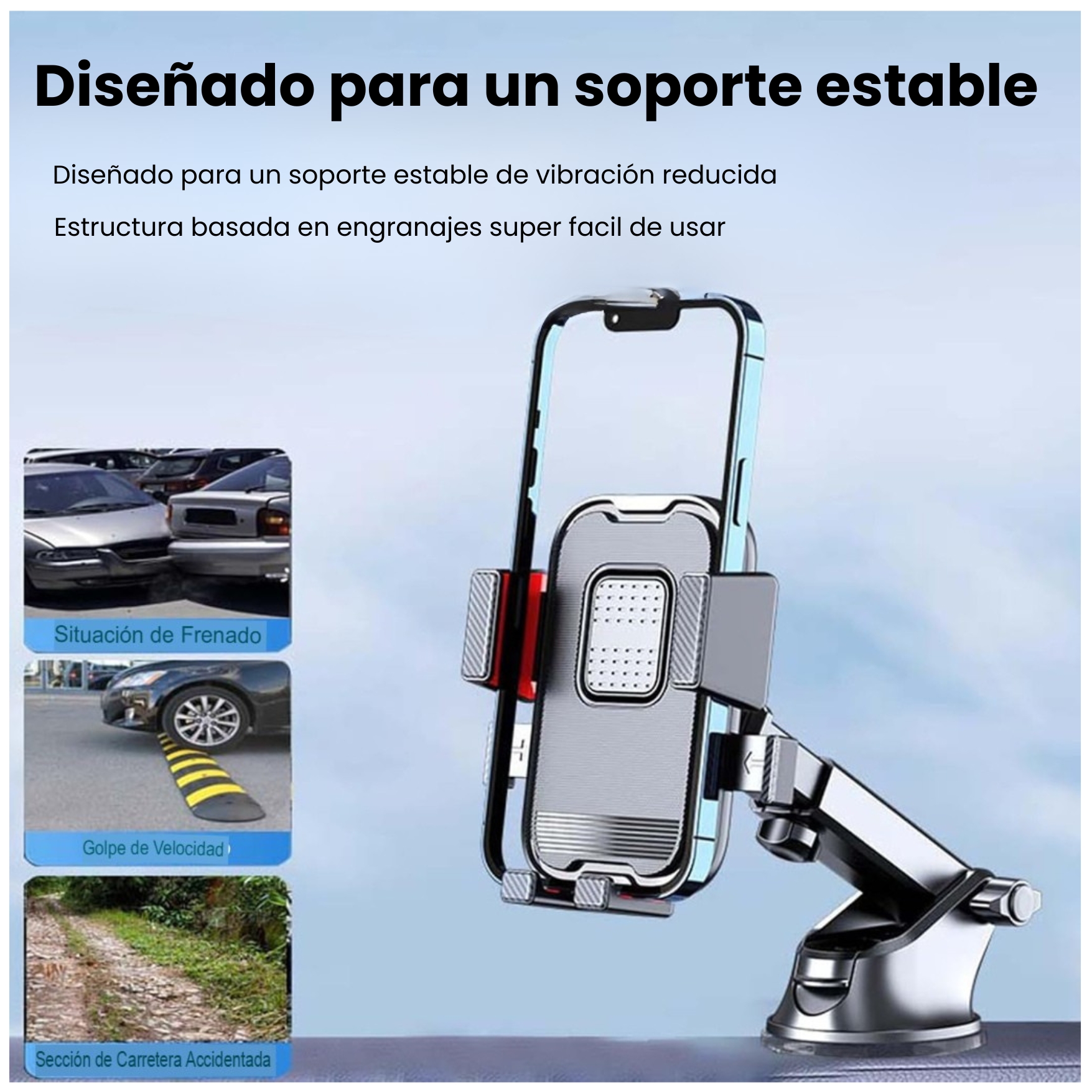 HOLDER DE CELULAR BRYSOON PARA AUTO SOPORTE CELULAR PARA PARABRISAS O TABLETO - 2