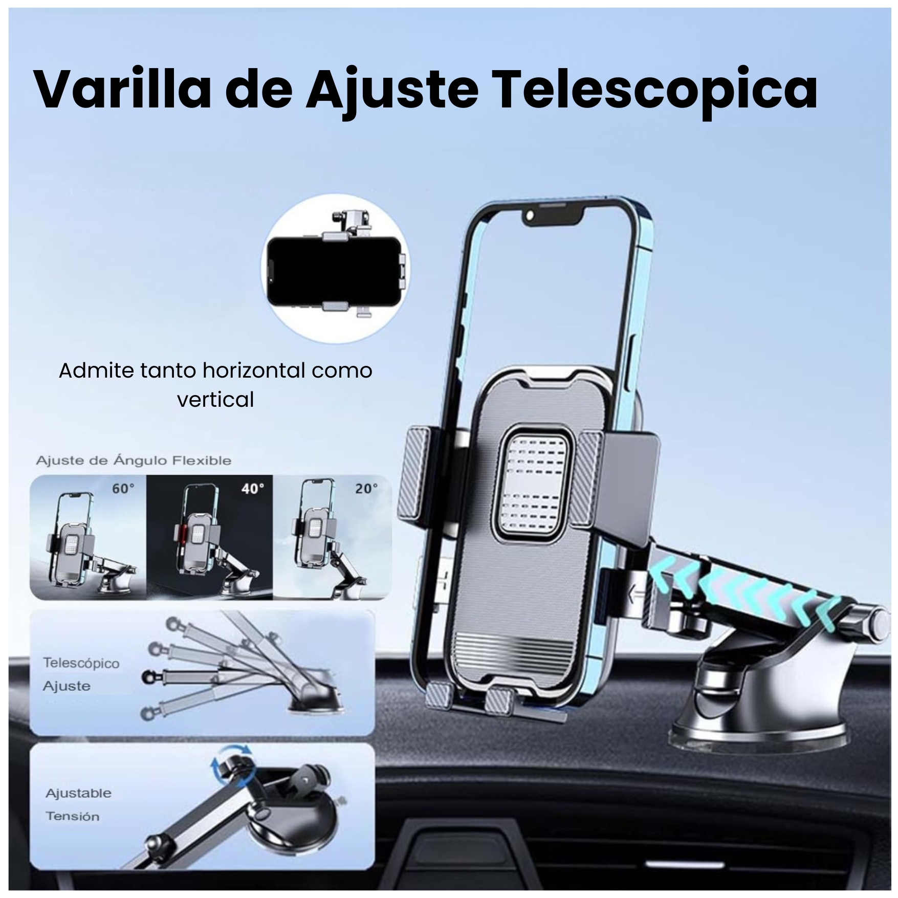 HOLDER DE CELULAR BRYSOON PARA AUTO SOPORTE CELULAR PARA PARABRISAS O TABLETO - 3