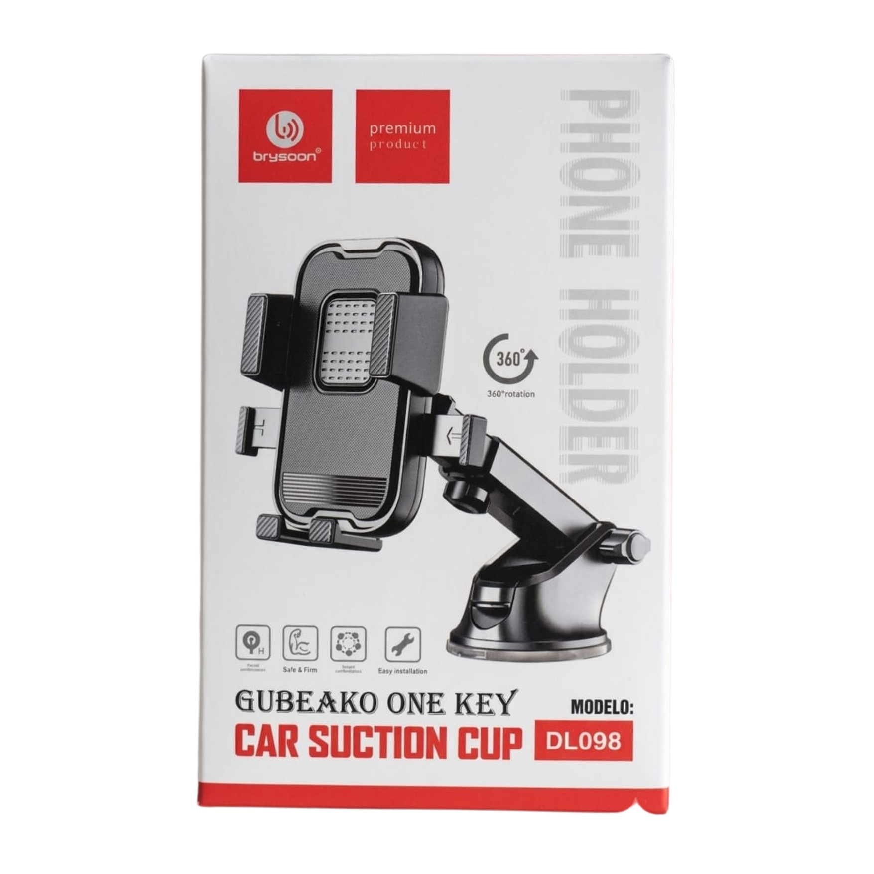HOLDER DE CELULAR BRYSOON PARA AUTO SOPORTE CELULAR PARA PARABRISAS O TABLETO - 7
