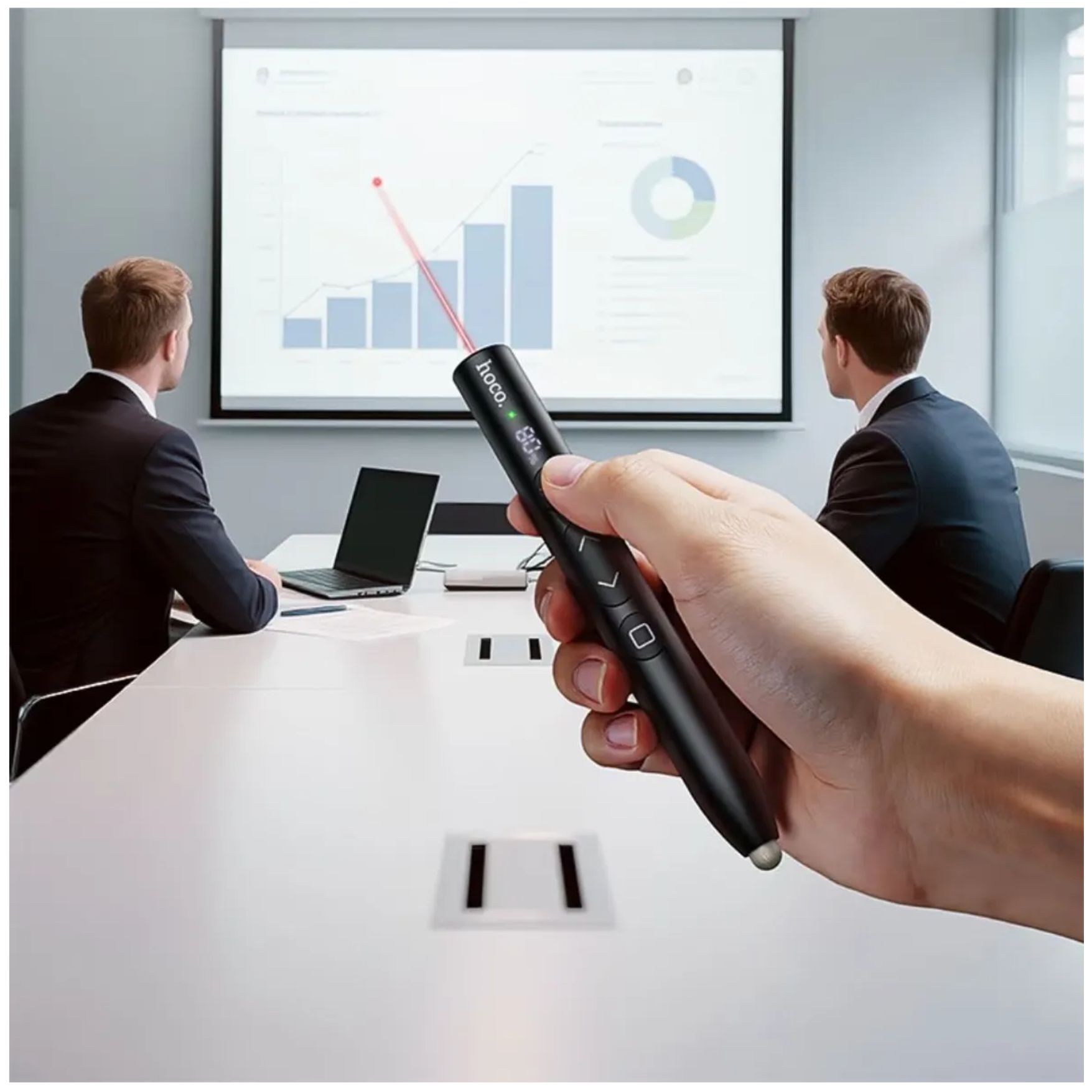 PUNTERO LÁSER PRESENTADOR INALÁMBRICO PARA DIAPOSITIVAS HOCO GM203 LAPIZ PARA PANTALLA TOUCH - 5