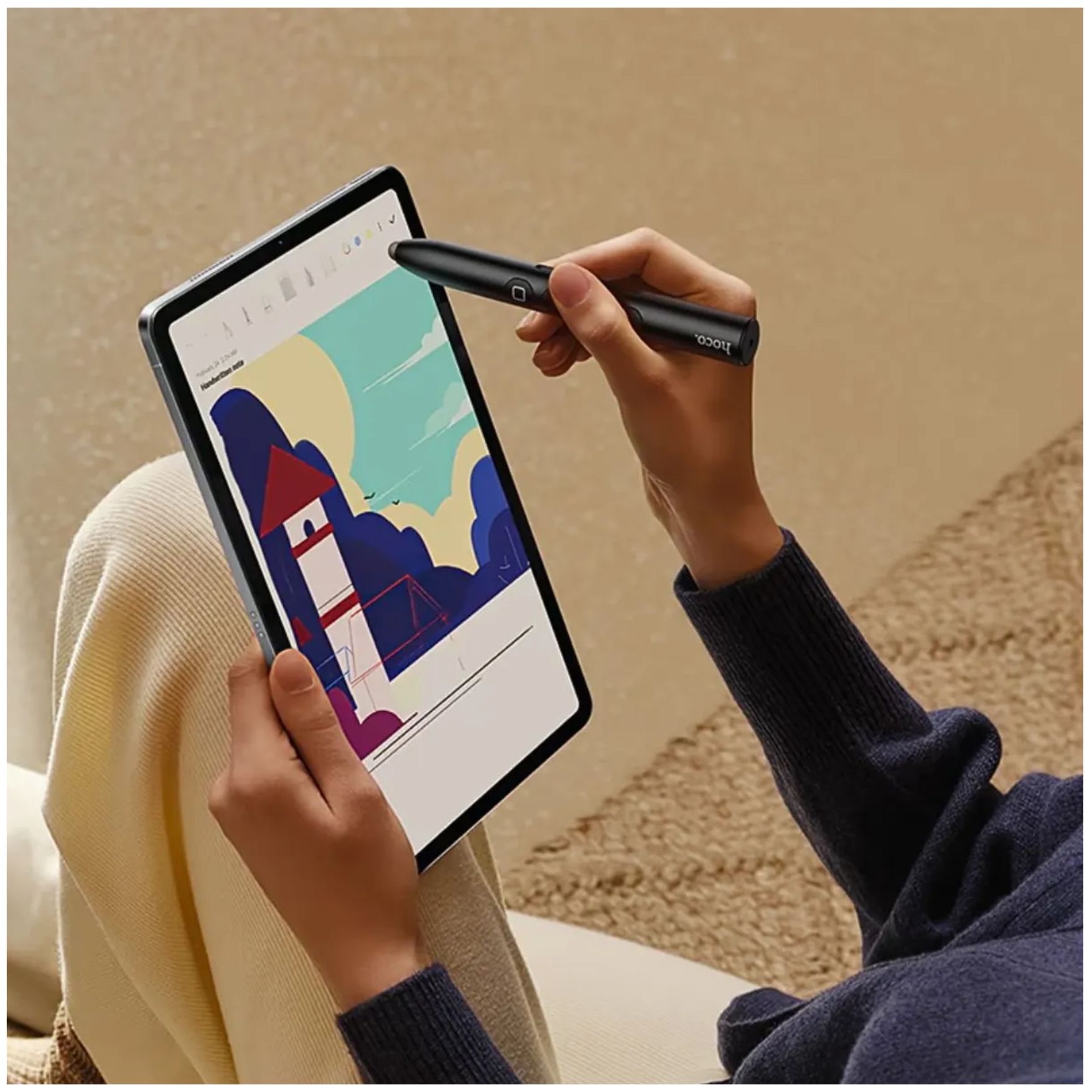 PUNTERO LÁSER PRESENTADOR INALÁMBRICO PARA DIAPOSITIVAS HOCO GM203 LAPIZ PARA PANTALLA TOUCH - 6