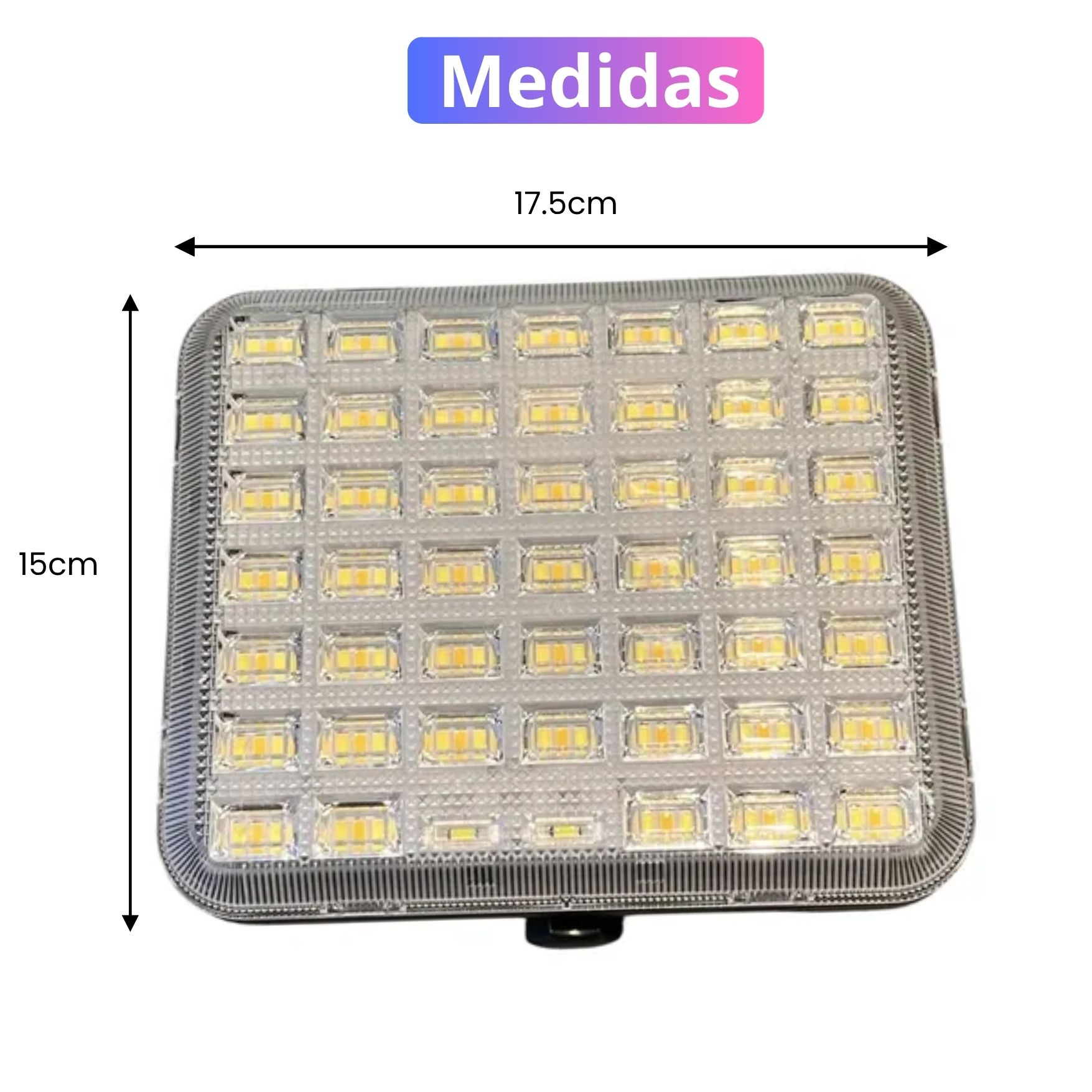 LAMPARA 3 EN 1 REFLECTOR LUZ DE EMERGENCIA LINTERNA POWER BANK CON PANEL SOLAR RECARGABLE CAMPING - 7