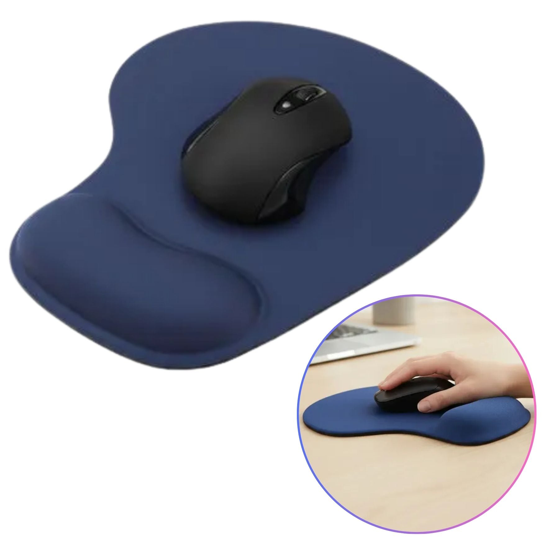 MOUSE PAD CON GEL APOYA MUÑECA ERGONÓMICO ANTIDESLIZANTE - 1