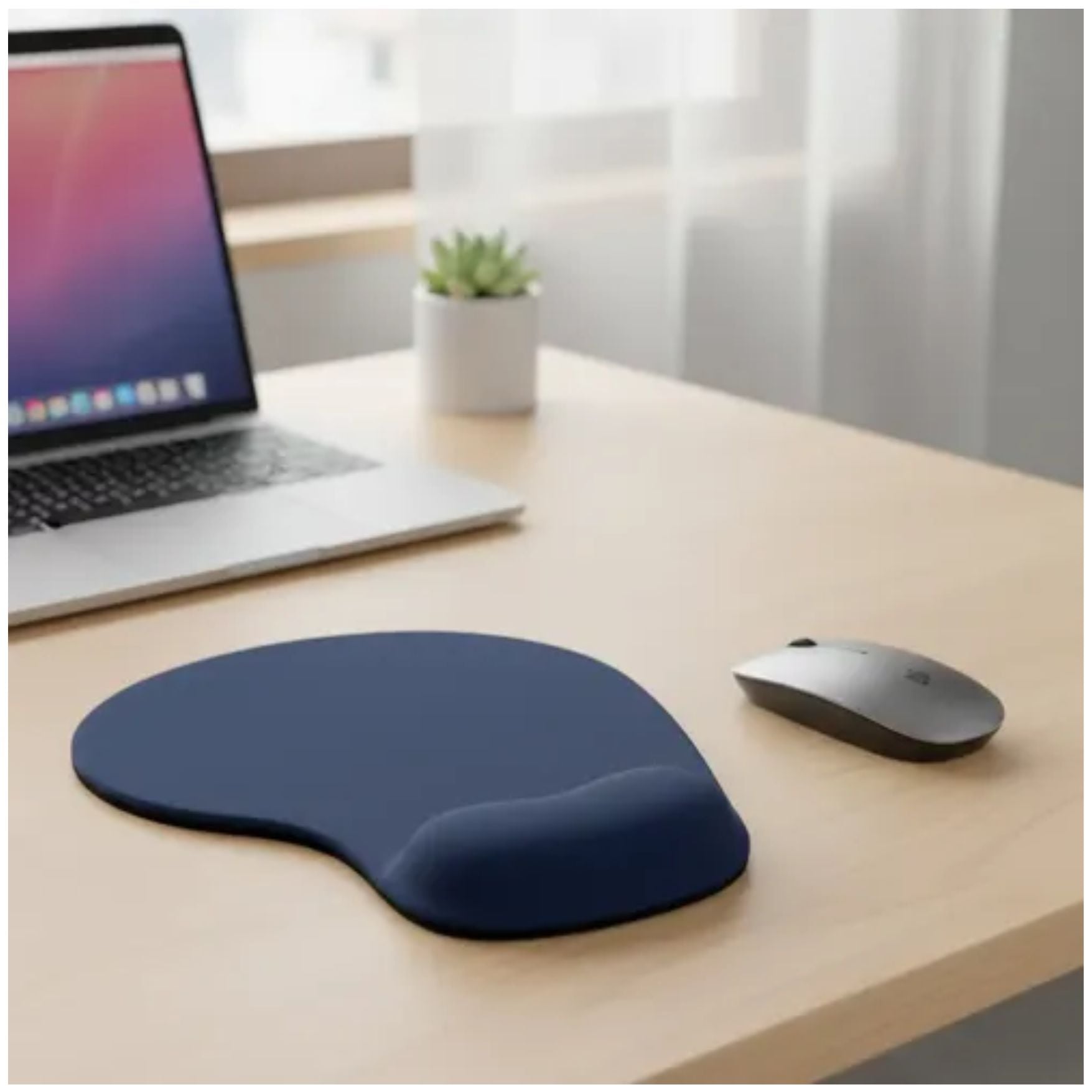 MOUSE PAD CON GEL APOYA MUÑECA ERGONÓMICO ANTIDESLIZANTE - 4
