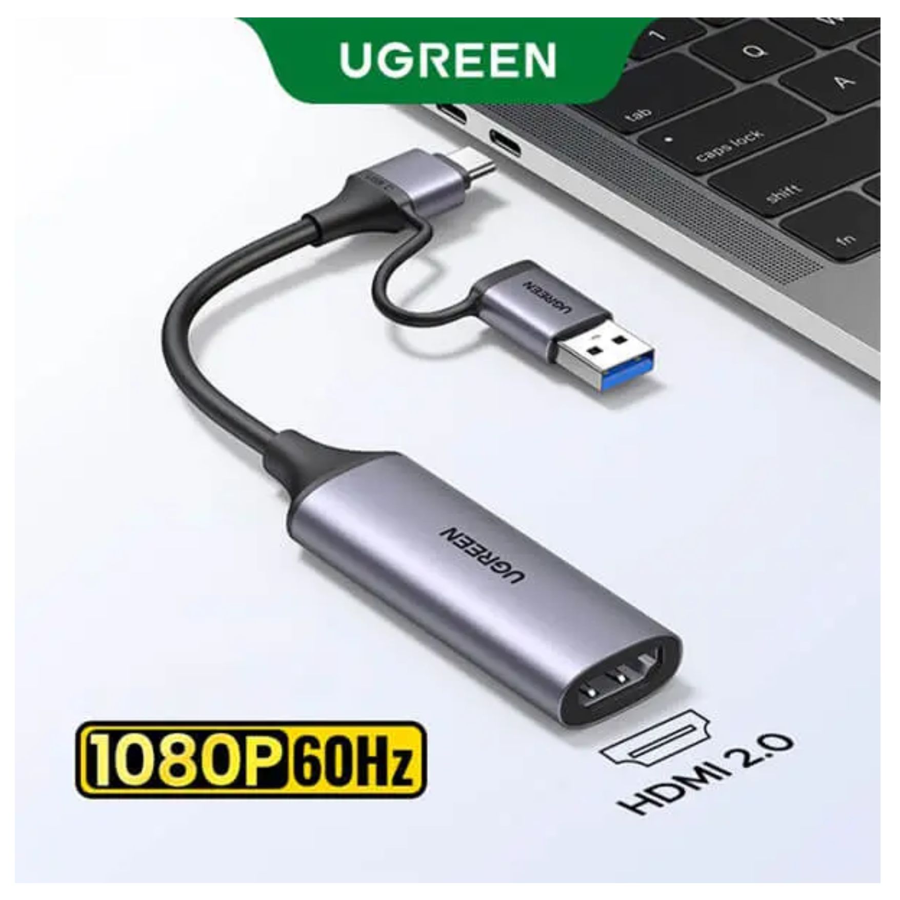 CAPTURADOR DE VIDEO UGREEN USB TYPE C HDMI 1080P 60HZ CÁMARAS Y LAPTOP MACBOOK - 2