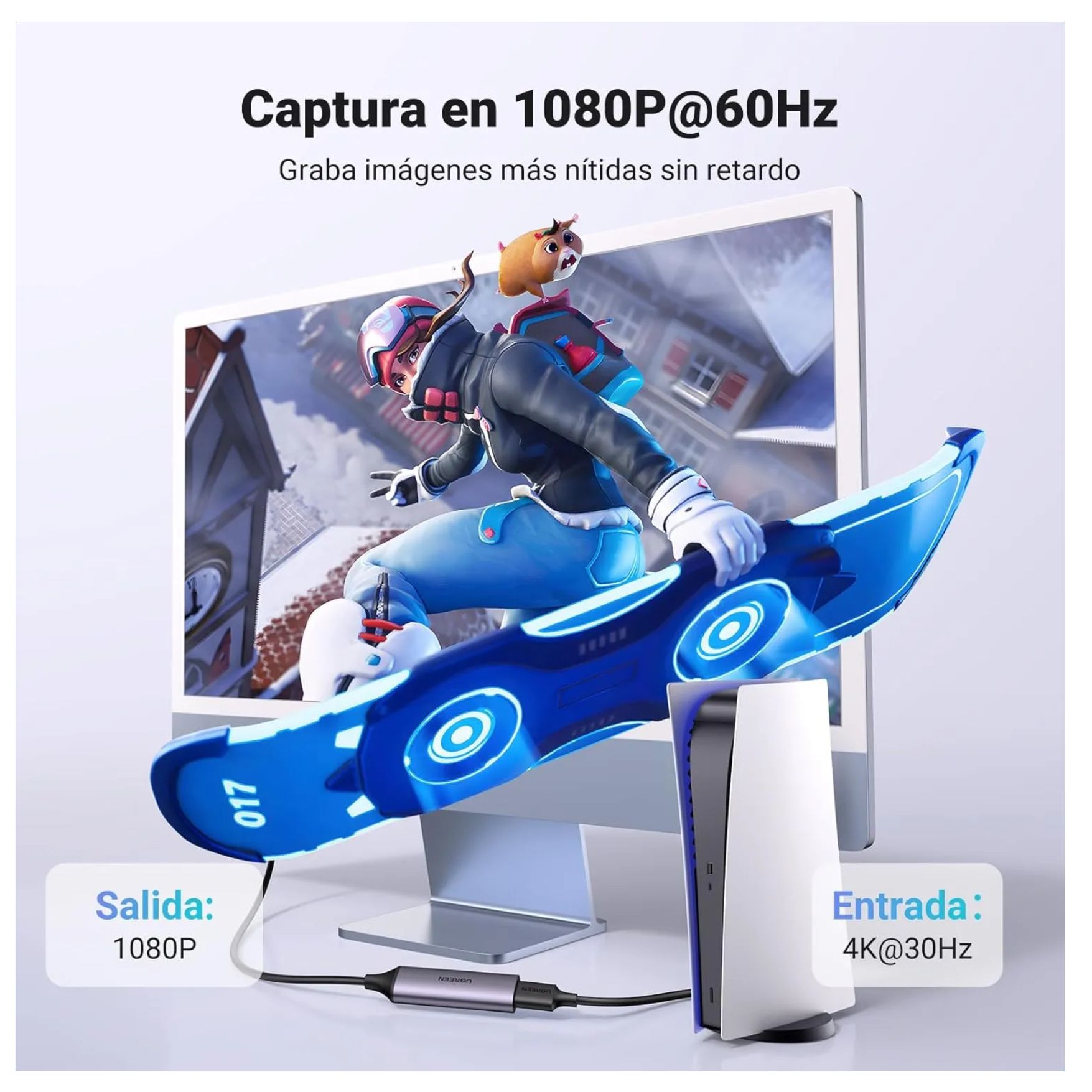 CAPTURADOR DE VIDEO UGREEN USB TYPE C HDMI 1080P 60HZ CÁMARAS Y LAPTOP MACBOOK - 3