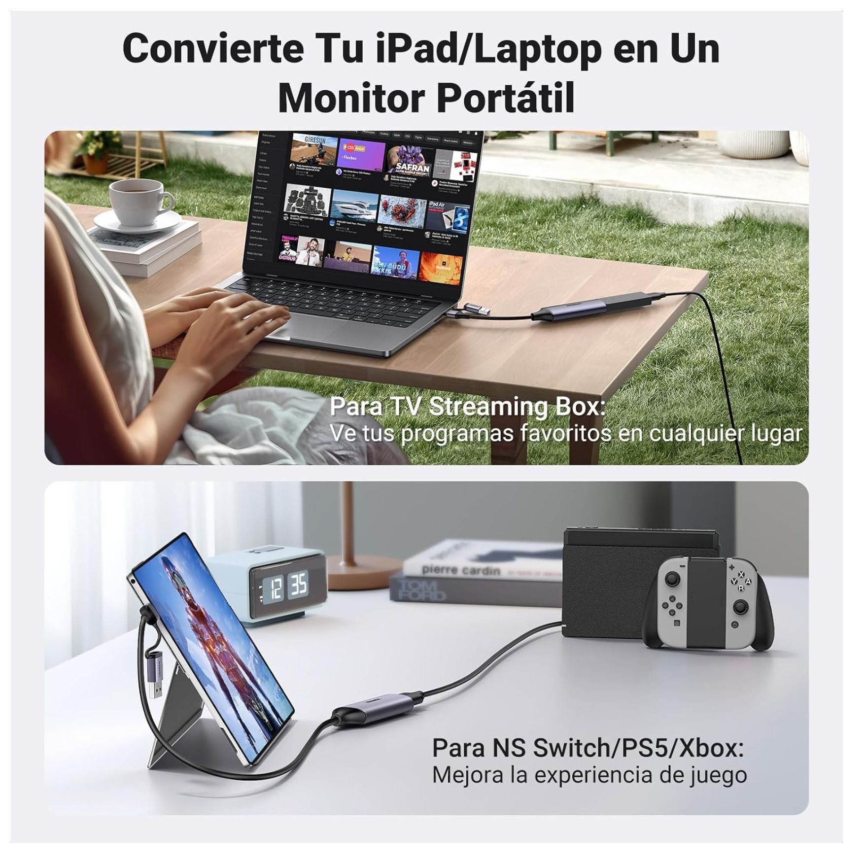 CAPTURADOR DE VIDEO UGREEN USB TYPE C HDMI 1080P 60HZ CÁMARAS Y LAPTOP MACBOOK - 5