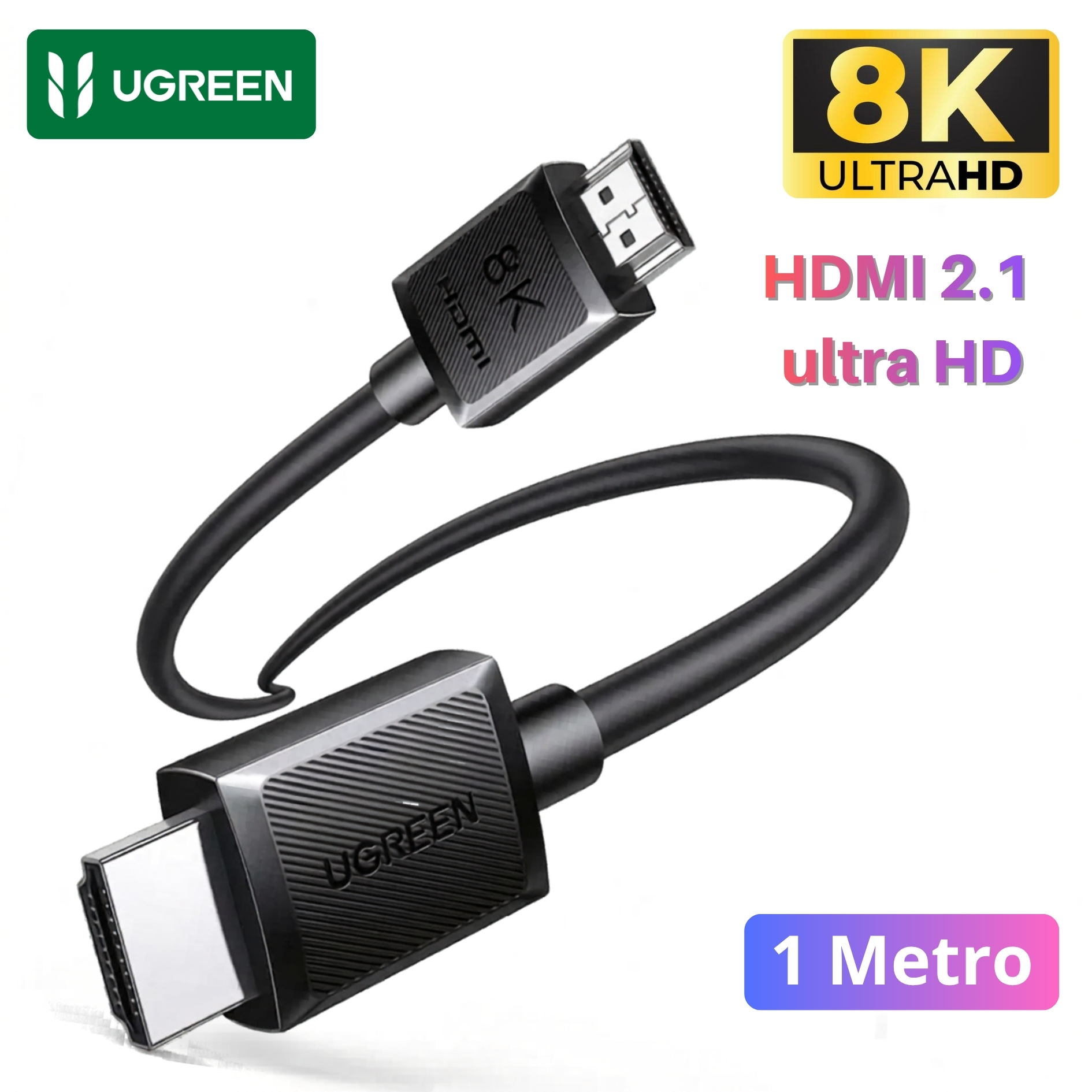 CABLE HDMI UGREEN 8K HDMI 2.1 48GBPS HDR 1 METRO 60HZ - 1