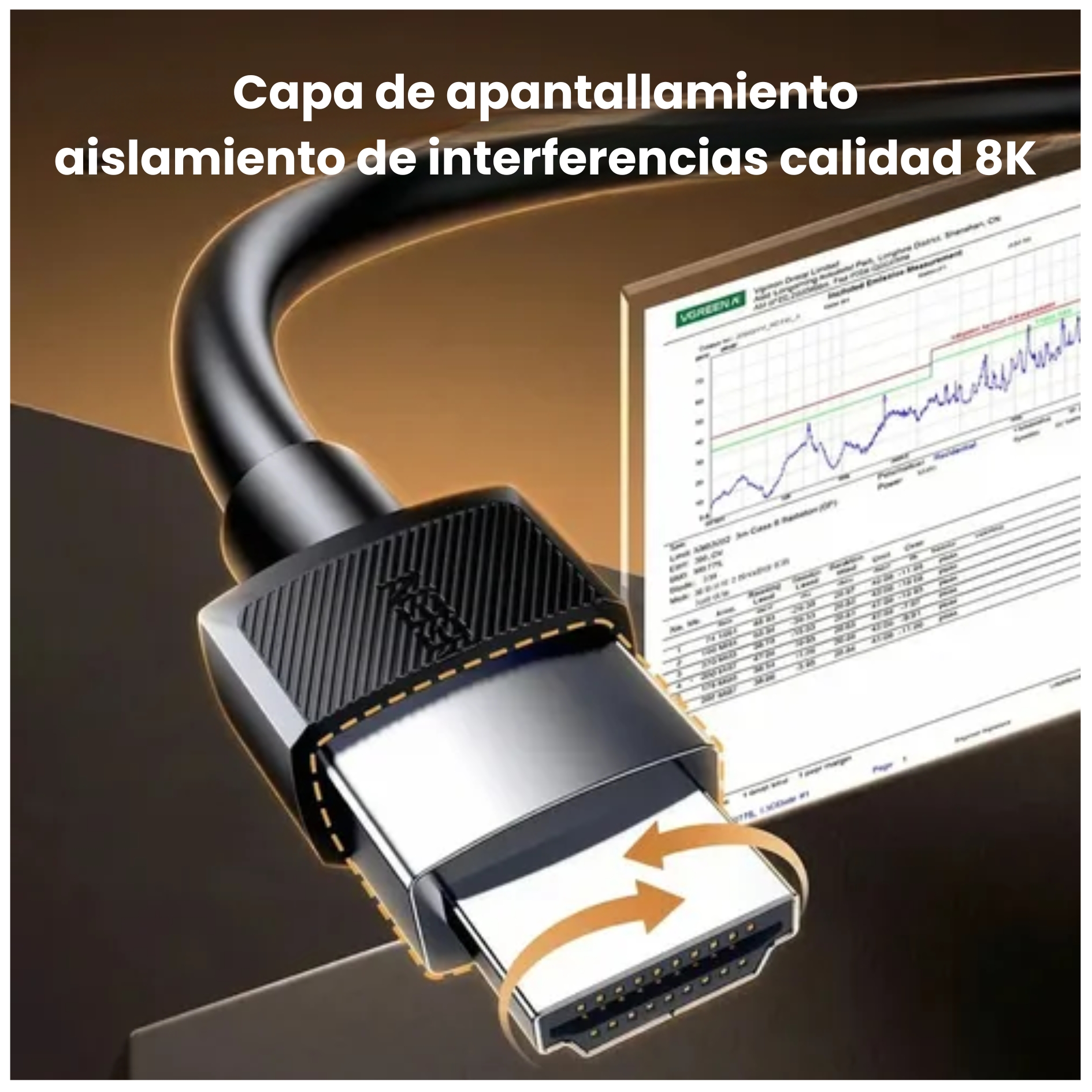 CABLE HDMI UGREEN 8K HDMI 2.1 48GBPS HDR 1 METRO 60HZ - 5
