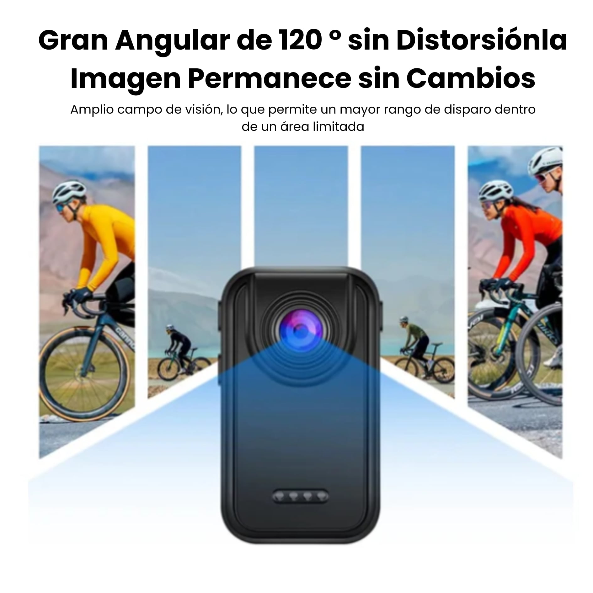 MINI CAMARA DEPORTIVA PORTÁTIL 1080P BODY CAM CORPORAL HDR GRAN ANGULAR 130  GRADOS - 2