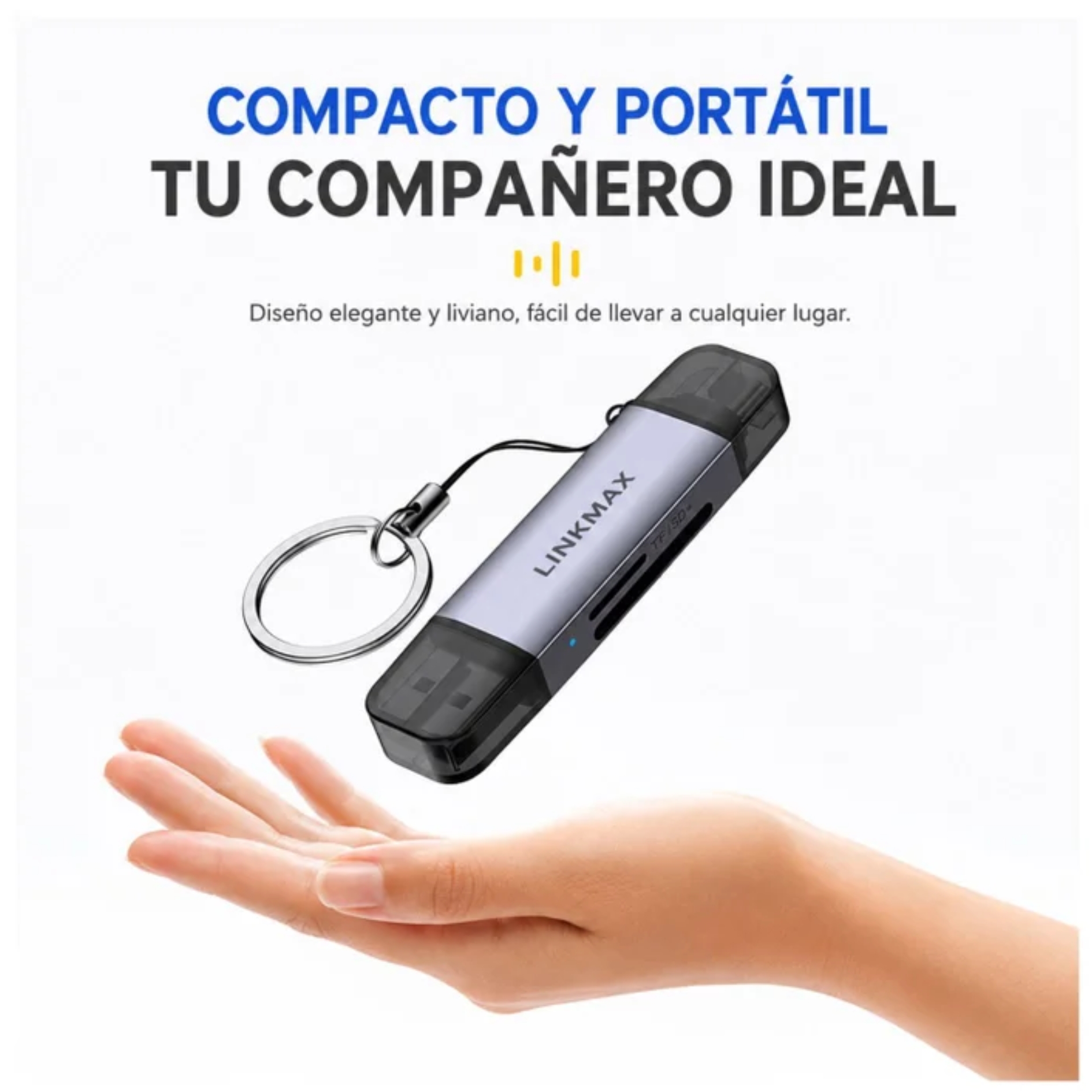 LECTOR DE MEMORIA SD MICRO SD 2 EN 1 USB - TYPE C 5GBPS OTG PARA PC  MACBOOK CELULARES - 5
