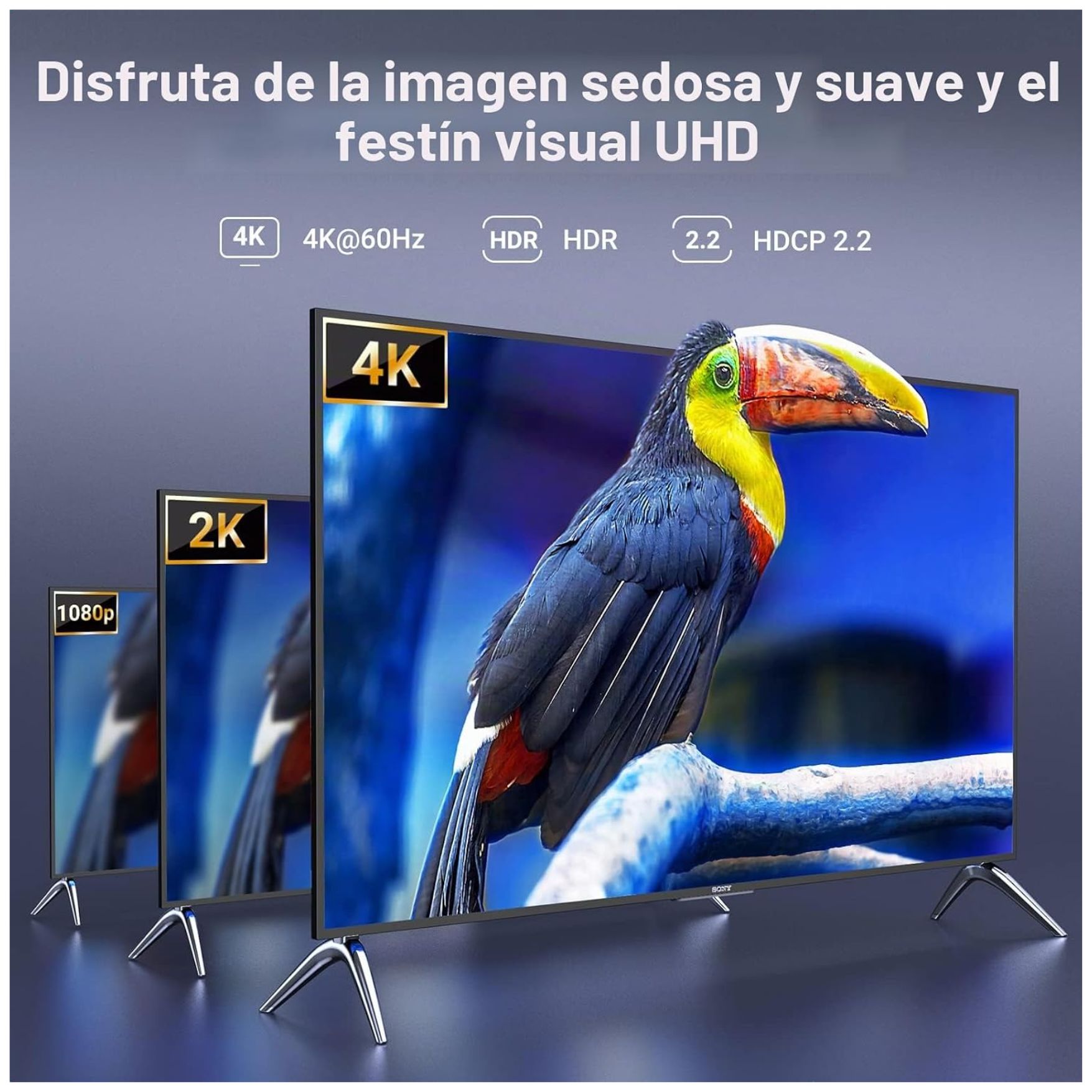 SPLITTER HDMI UGREEN 4K60HZ, 1 ENTRADA A 4 SALIDAS CON CONTROL EDID AUDIO  DOLBY WINDOWS MACOS - 3