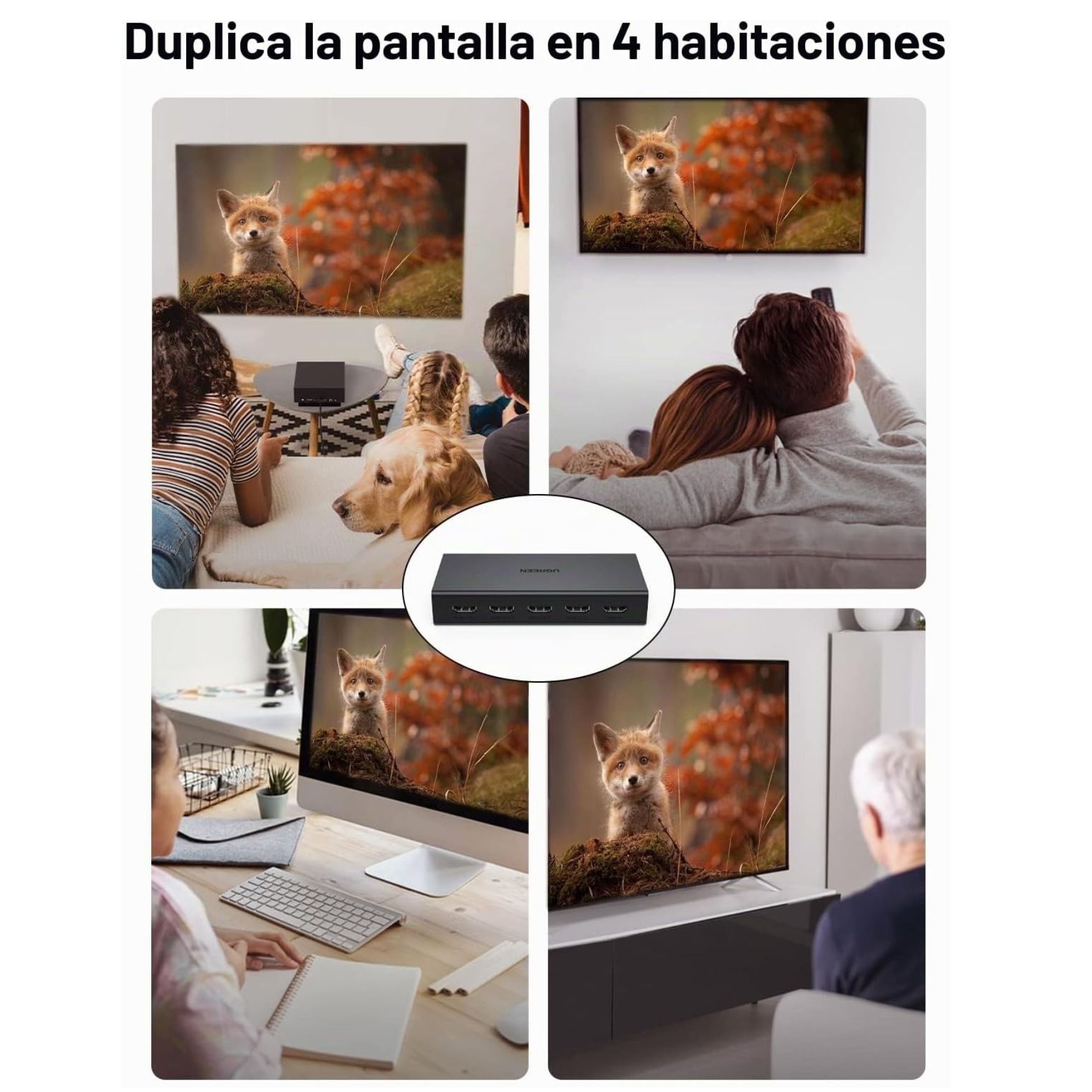 SPLITTER HDMI UGREEN 4K60HZ, 1 ENTRADA A 4 SALIDAS CON CONTROL EDID AUDIO  DOLBY WINDOWS MACOS - 7