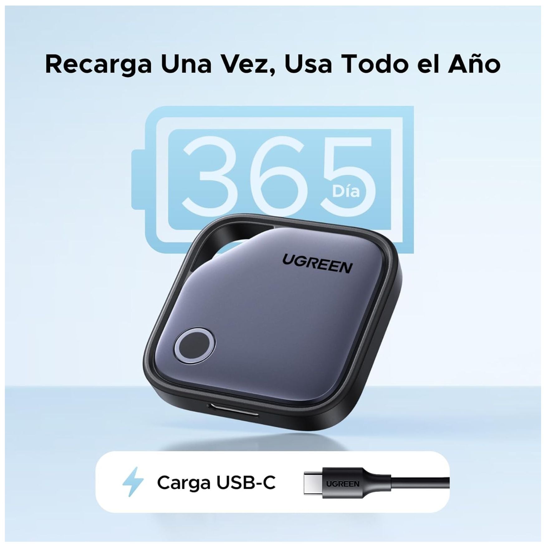 RASTREADOR LOCALIZADOR UGREEN FINETRACK INTELIGENTE RECARGABLE COMPATIBLE IPHONE IOS O ANDROID - 3