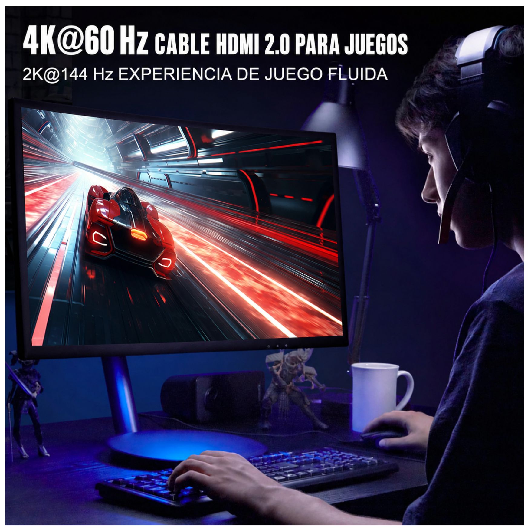 CABLE HDMI 2.0 4K 60HZ, ALTA DEFINICIÓN ULTRA HD 5 METROS PARA TV PROYECTOR PS5 XBOX PC CABLE HDMI - 3