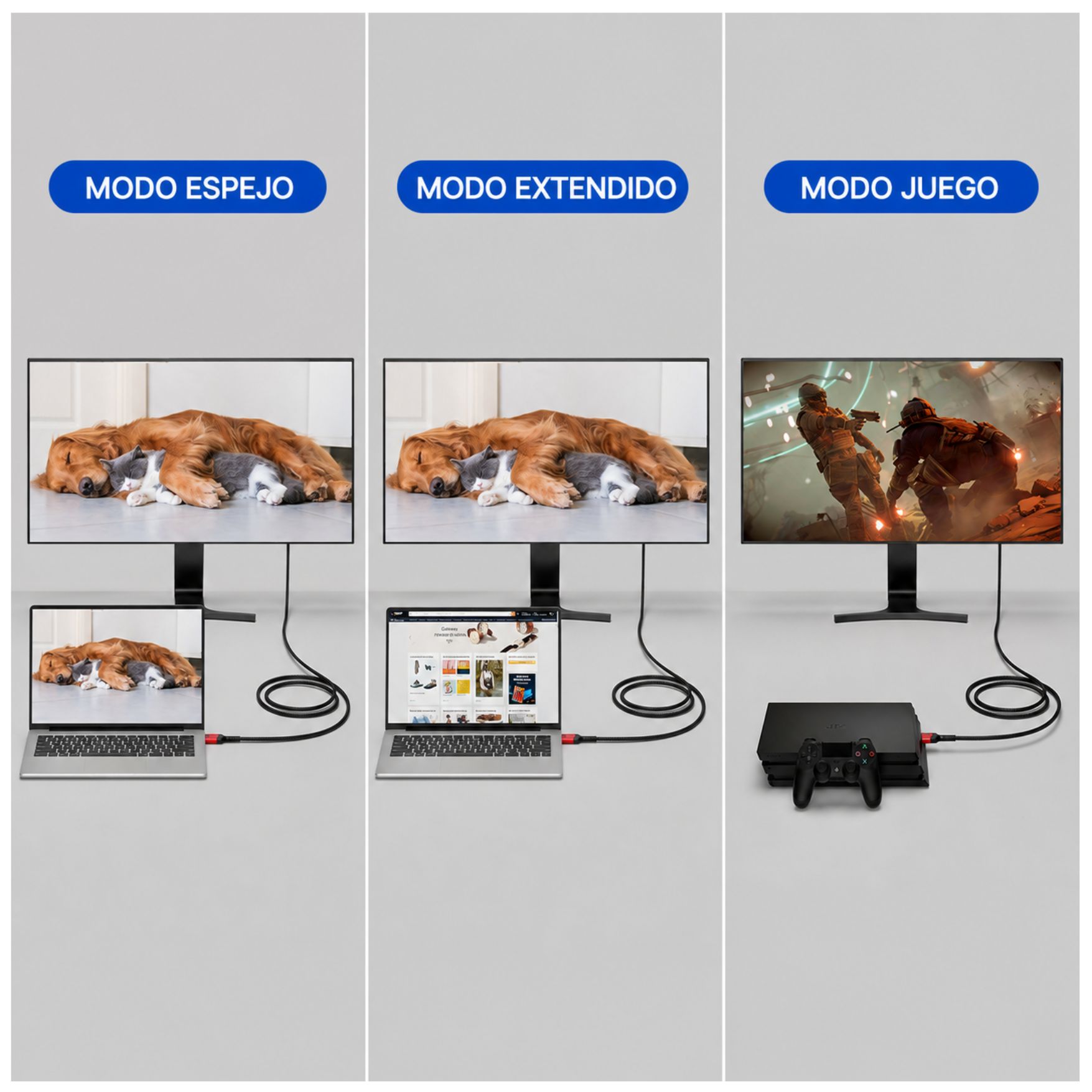 CABLE HDMI 2.0 4K 60HZ, ALTA DEFINICIÓN ULTRA HD 5 METROS PARA TV PROYECTOR PS5 XBOX PC CABLE HDMI - 7
