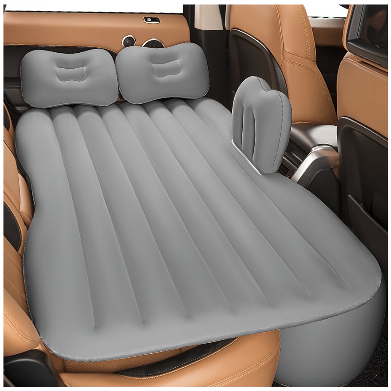 COLCHÓN CAMA INFLABLE AUTOMÓVIL PARA ASIENTO TRASERO CON BOMBA DE PVC CON ALMOHADAS PORTATIL - 6