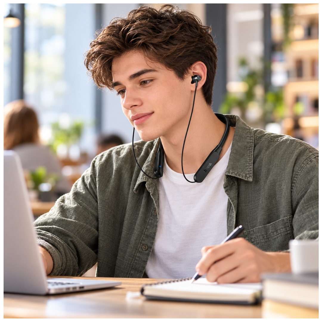 AUDIFONOS DEPORTIVOS BLUETOOTH 6.0 120 HORAS CON MICRÓFONO PANTALLA LED HOCO ES78 - 6