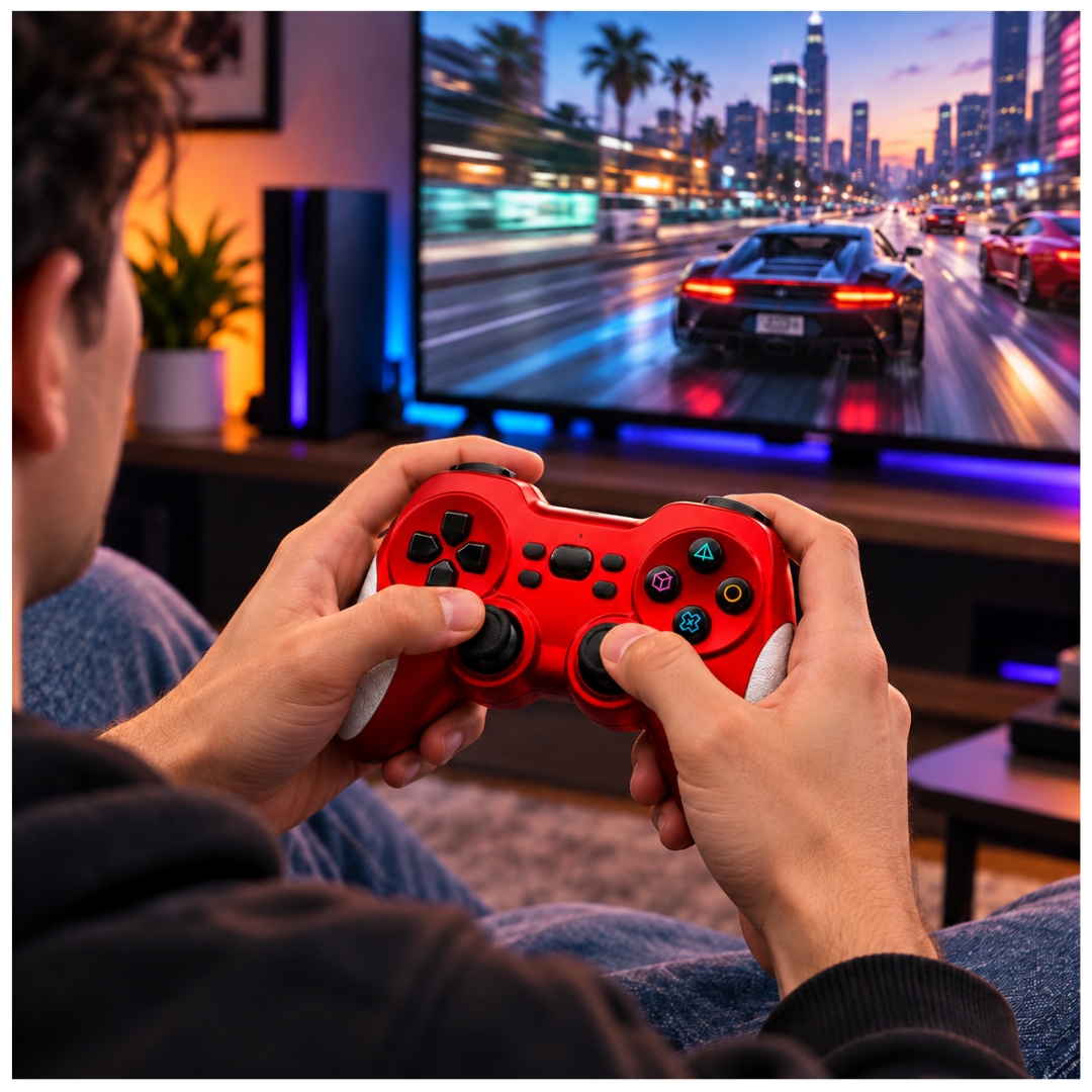 JOYSTICK INALÁMBRICO RECARGABLE GAMEPAD 6 EN 1 PARA PC PS2 PS3 SJ-819 - 6