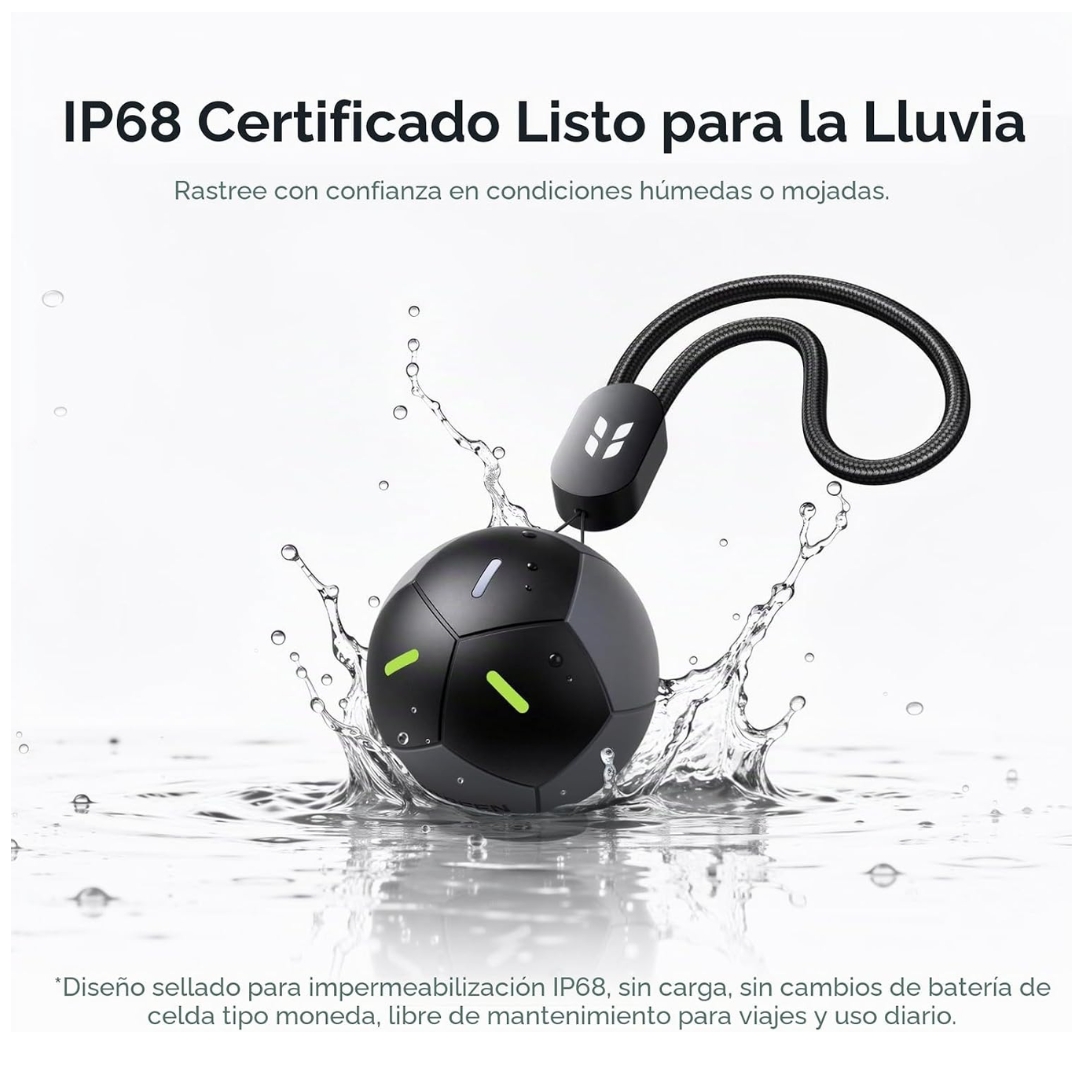 RASTREADOR LOCALIZADOR INTELIGENTE UGREEN FINE TRACK2 PARA IPHONE DISEÑO BALÓN IP68 FT309 - 4