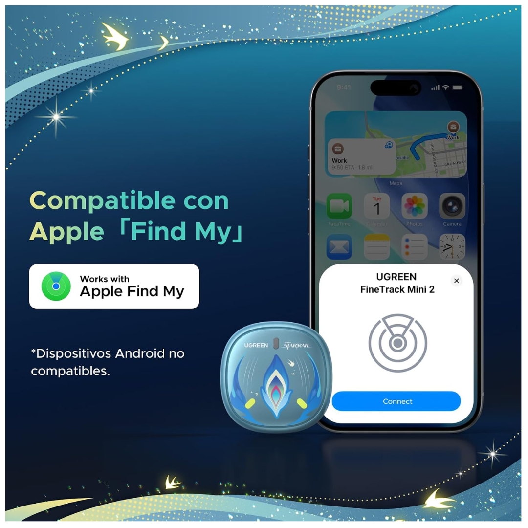 RASTREADOR INTELIGENTE UGREEN FINETRACK MINI PARA IPHONE IP68 EDICIÓN ESPECIAL FT205 - 95900SR - 3