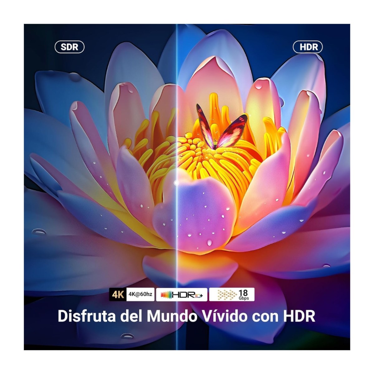 CABLE HDMI UGREEN 2.0 4K 60 HZ 15 METROS DE ALTA VELOCIDAD 18 GBPS COMPATIBLE CON TELEVISORES UHD - 7