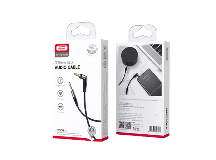 ADAPTADOR DE AUDIO XO NB-R205 CABLE AUX JACK 3.5MM A JACK 3.5MM 1M - 1
