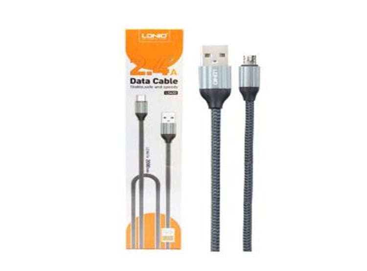 CABLE LDNIO LS432 USB A MICRO V8 CARGA RÁPIDA NYLON 2M - 1