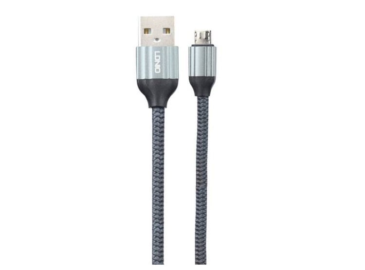 CABLE LDNIO LS432 USB A MICRO V8 CARGA RÁPIDA NYLON 2M - 2