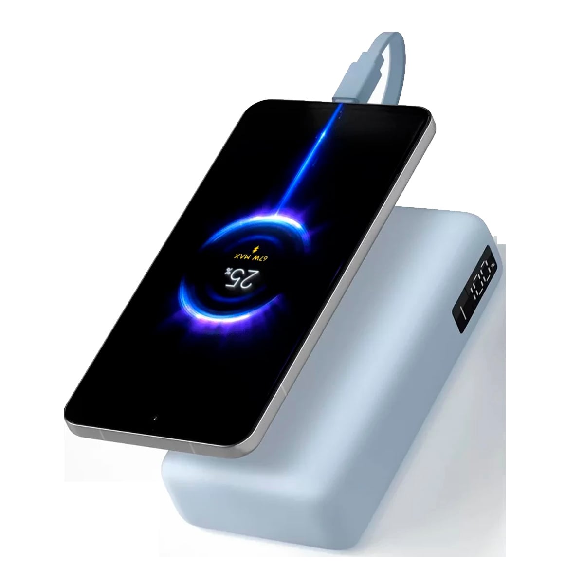 XIAOMI 67W POWER BANK 20000 (INTEGRATED CABLE) CARGA RAPIDA BLUE - 5