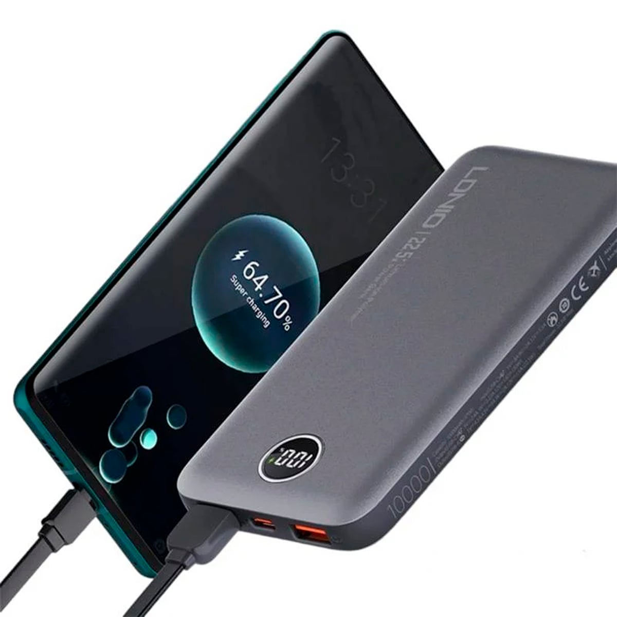 POWER BANK LDNIO PQ10 10000 RAPIDO DISEÑO ULTRAFINO - 2