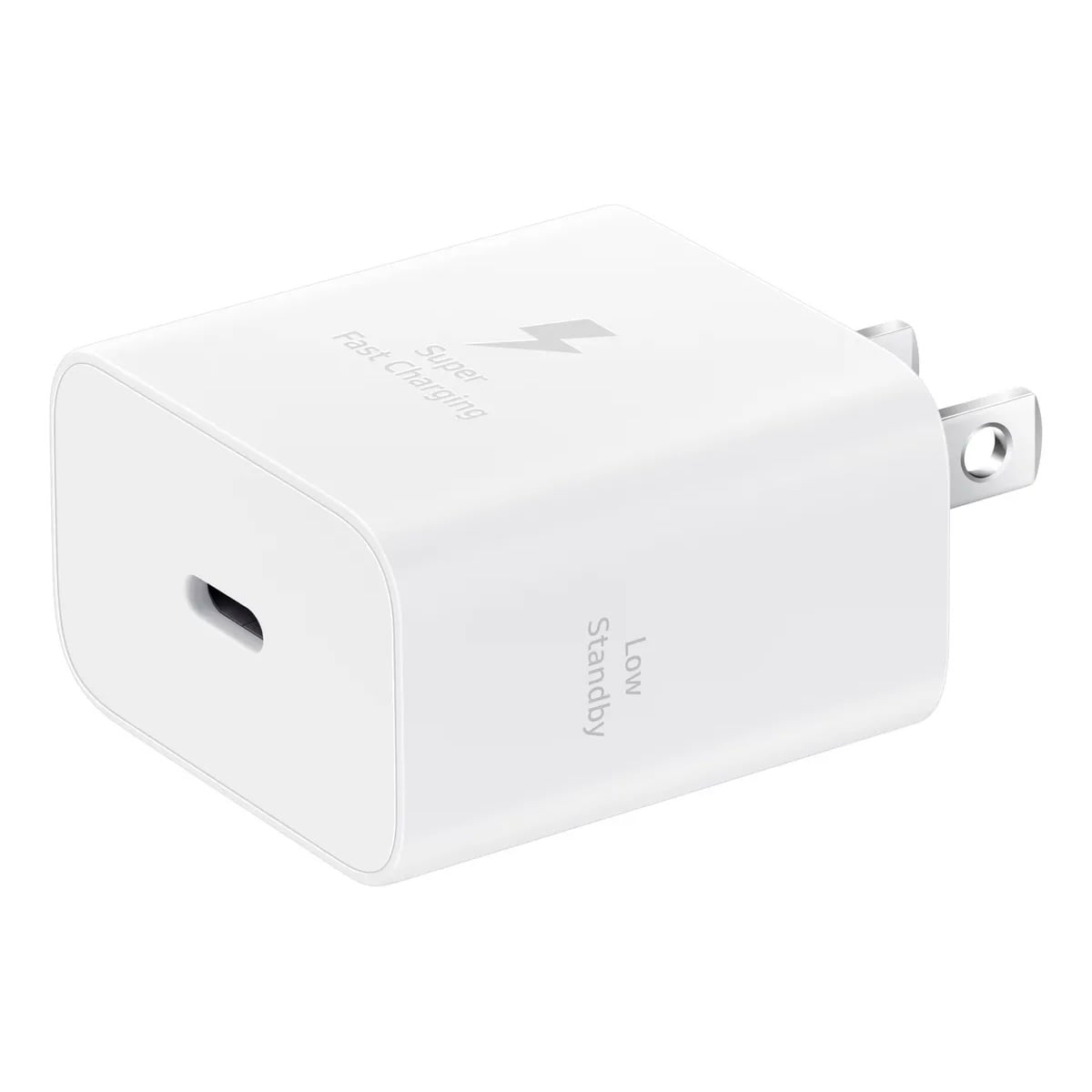 CARGADOR TIPO C CUBO CARGA RÁPIDA 25W DE PARED PARA SAMSUNG BLANCO - 2