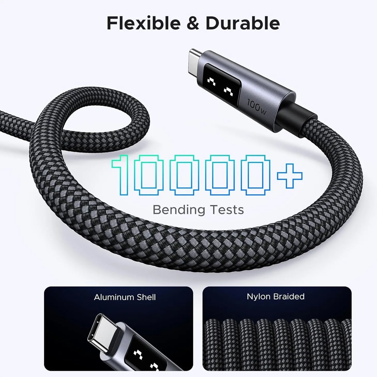 CABLE UGREEN USB-C A USB-C PD 100W 2M PARA IPHONE SAMSUNG - 4