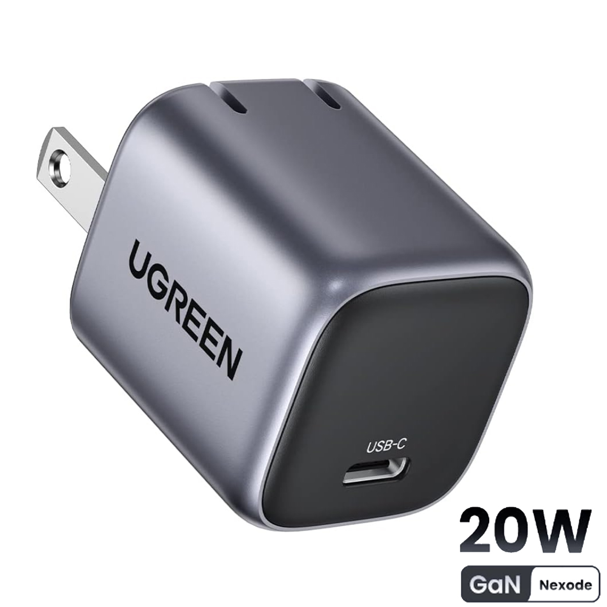 CARGADOR USB C GAN NEXODE 20W UGREEN CD318 GRIS - 1