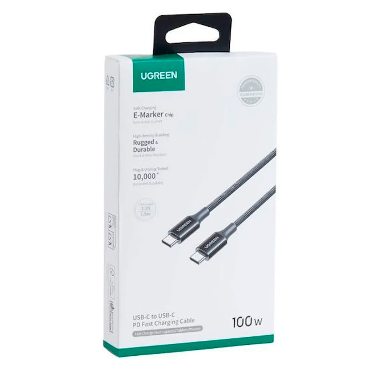 CABLE UGREEN USB-C A USB-C 1 METRO 60W L501 - NEGRO - 3