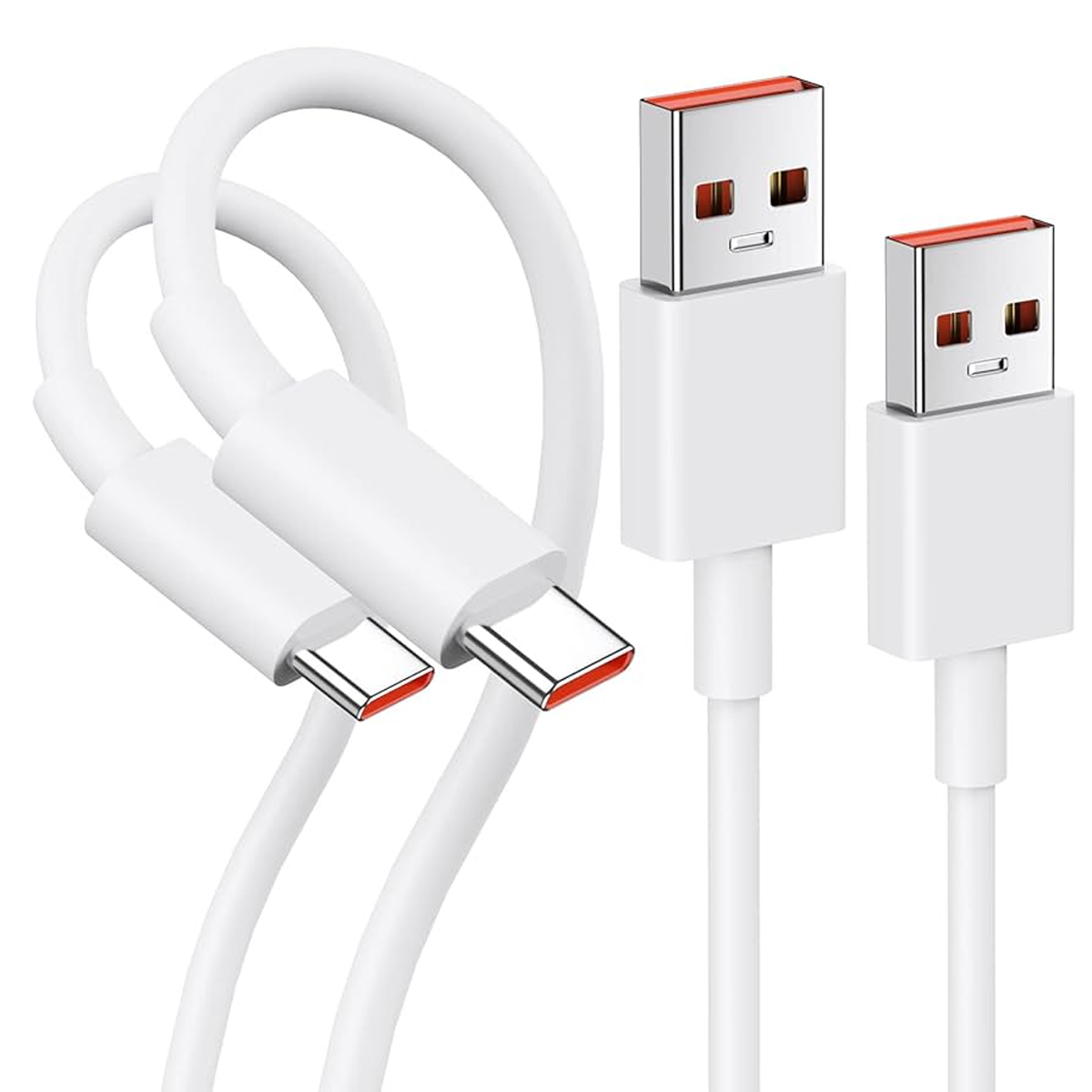 X2 CABLE 6A CARGA RÁPIDA COMPATIBLE CON 33W, 67, 120W BLANCO - 1