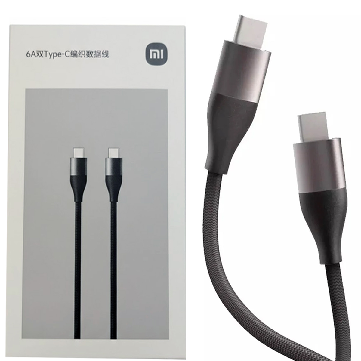 XIAOMI 6ADUAL TIPO-C HIGH SPEED BRAIDED DATA CABLE NEGRO - 1