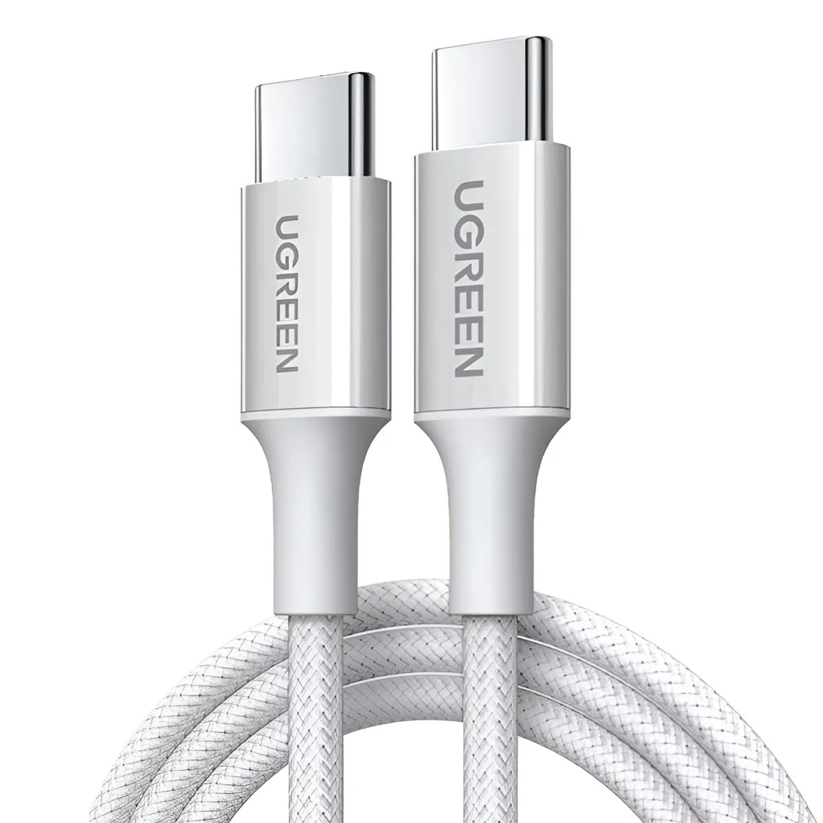 CABLE UGREEN L501 60W 3A 2M FAST CHARGING NYLON BRAIDED BLANCO - 2