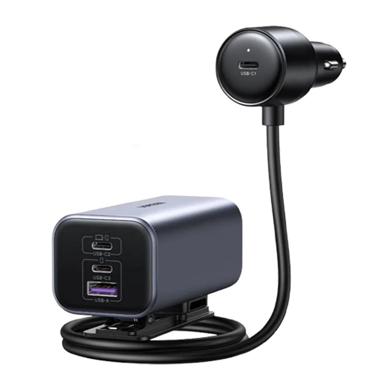 CARGADOR PARA AUTO 150W UGREEN EC706 GAN 4 PUERTOS CARGA RÁPIDA NEGRO - 4