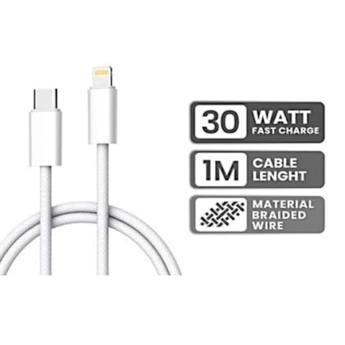 CABLE LDNIO LC901I TIPO-C A LIGHTNING DE 30W 1 METROS - 5