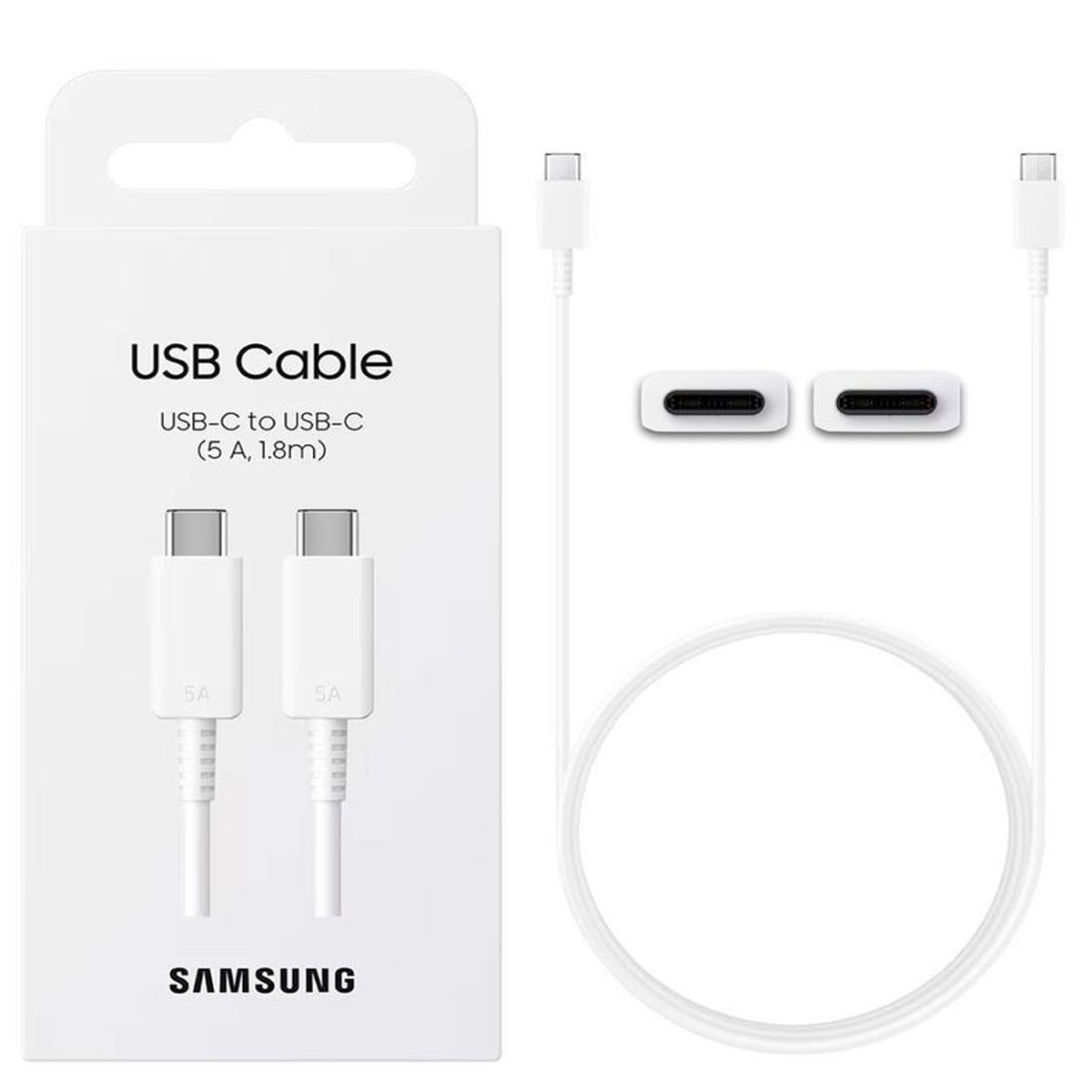 CABLE DE CARGA Y DATOS CARGA RAPIDA TIPO C SAMSUNG 5A 1.8M BLANCO - 1
