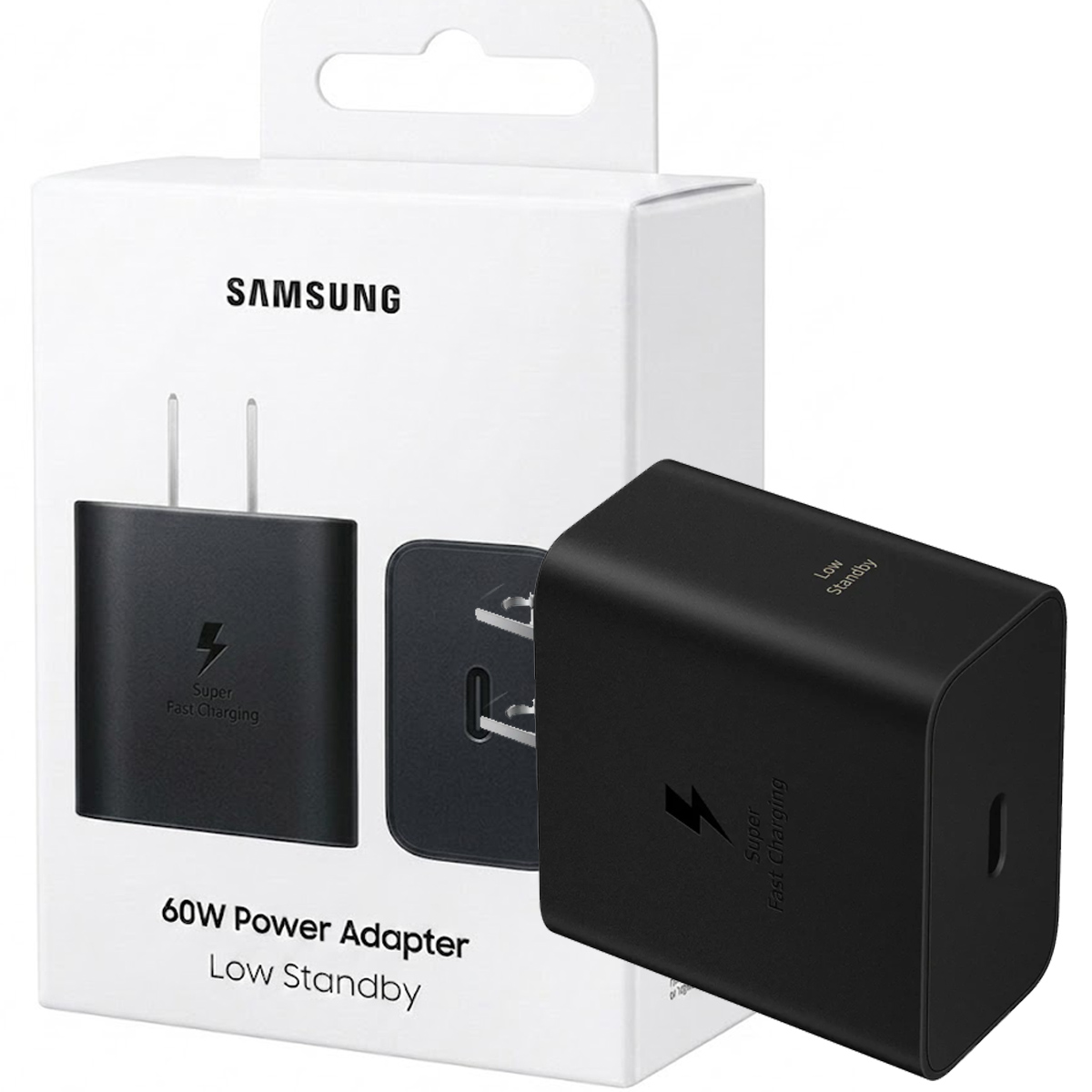 CARGADOR SAMSUNG 60W TIPO C PARA SERIE S26 S25 NEGRO - 1