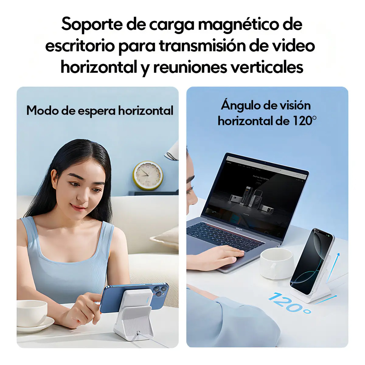 BATERÍA PORTÁTIL MAGNÉTICA CUKTECH 10000MAH PARA IOS Y ANDROID CARGA RÁPIDA 20W - 4