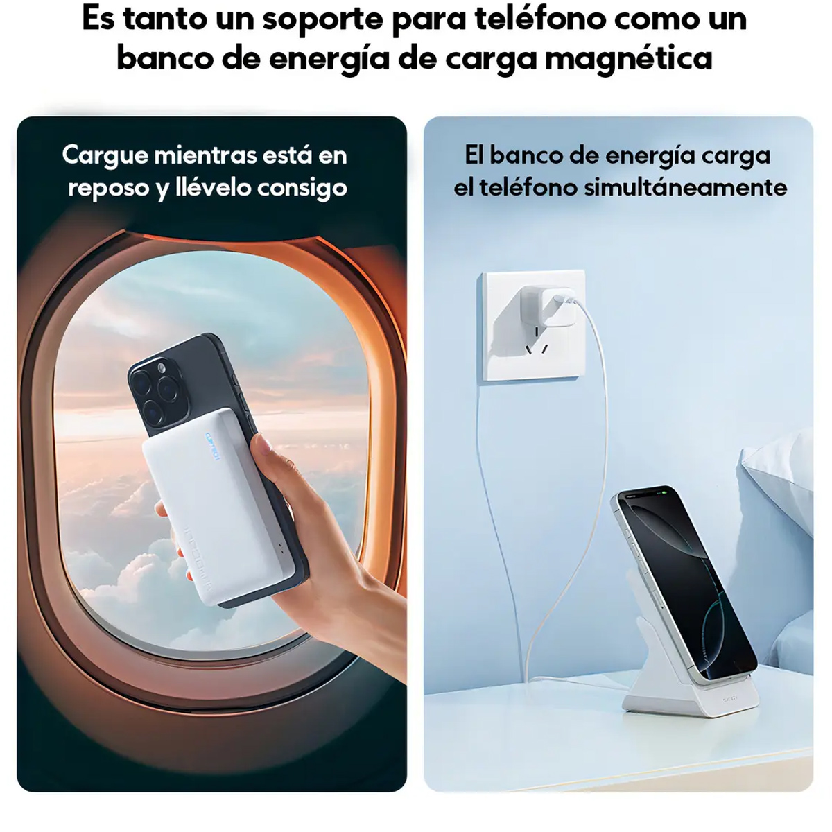 BATERÍA PORTÁTIL MAGNÉTICA CUKTECH 10000MAH PARA IOS Y ANDROID CARGA RÁPIDA 20W - 5