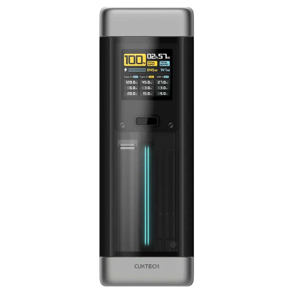 POWER BANK CUKTECH P23 210W 25000 MAH PARA LAPTOP Y CELULAR SILVER - 3