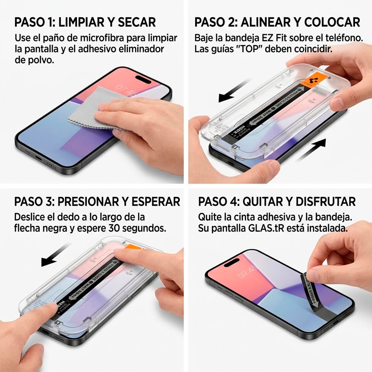 PROTECTOR DE PANTALLA SPIGEN HD PARA IPHONE 15 PRO MAX - 5