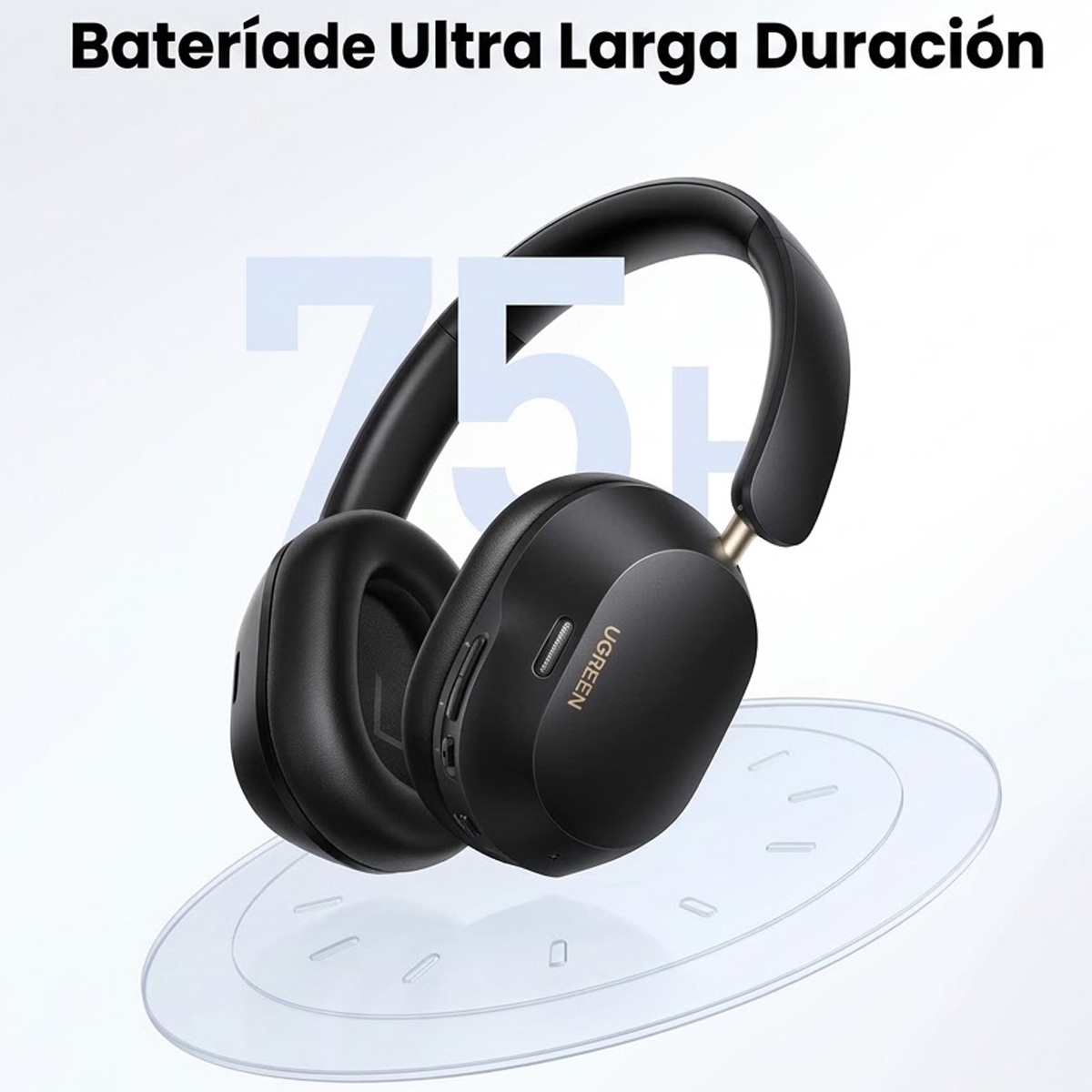 AUDIFONOS UGREEN HP203 HITUNE MAX 5C BLUETOOTH CANCELACION DE RUIDO - BLACK - 4