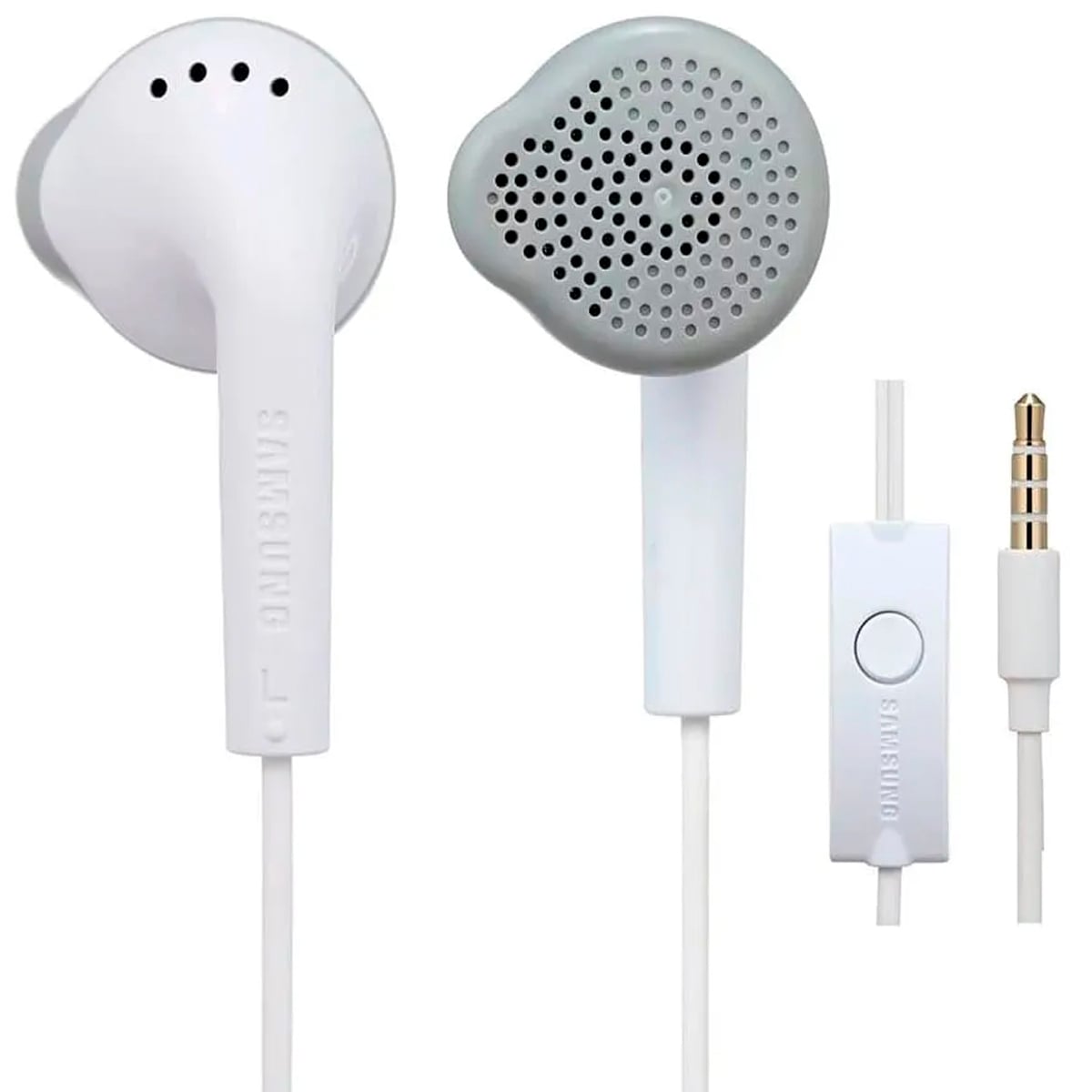 AUDIFONOS SAMSUNG IN-EAR JACK 3.5MM MANOS LIBRES MICROFONO SONIDO ESTEREO BLANCO - 1