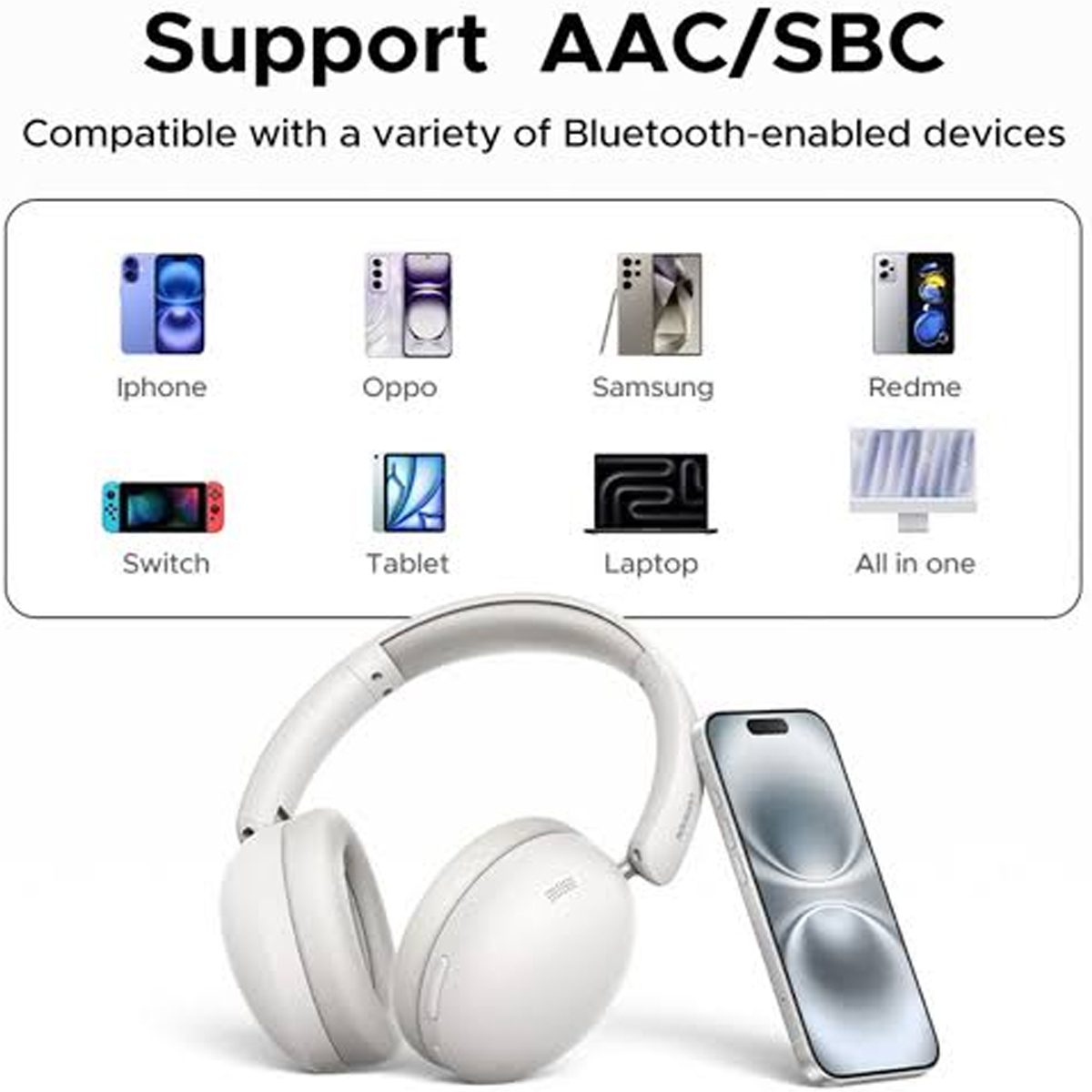 AUDÍFONOS DIADEMA STUDIO MAX2 WIRELESS BLUETOOTH - BLANCO - 4