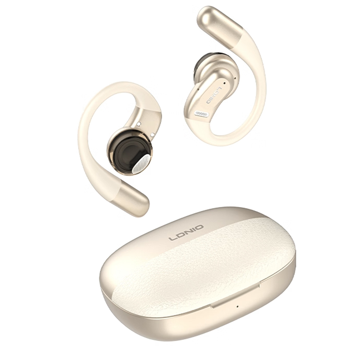 AUDÍFONOS INALÁMBRICOS LDNIO T12 DEPORTIVOS OPEN EAR BLUETOOTH 54H - DORADO - 1